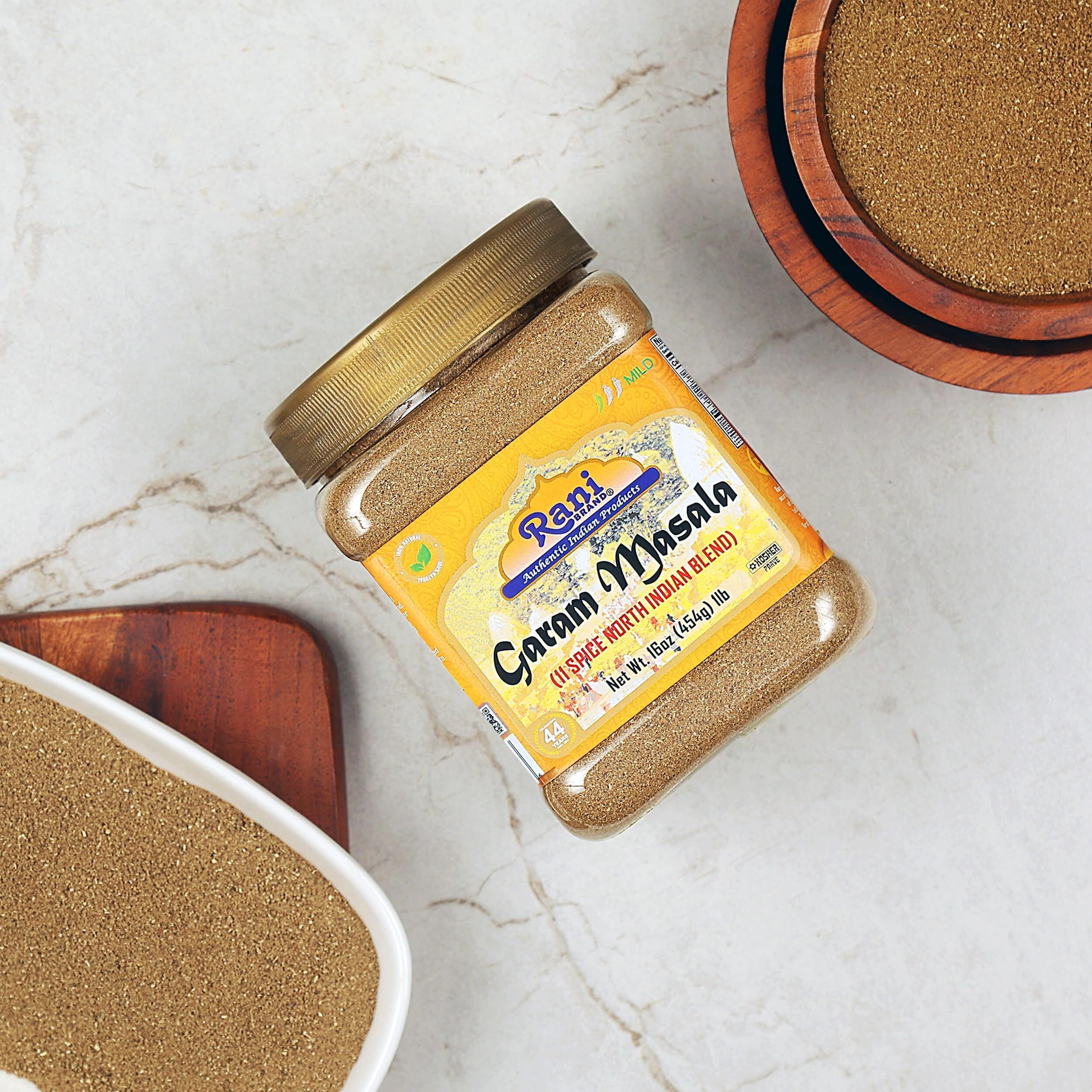 Rani Garam Masala Indian 11-Spice Blend 16oz (1lb) 454g PET Jar, Pack of 6 ~ All Natural, Salt-Free, Vegan, No Colors, Gluten Friendly, NON-GMO, Kosher, Indian Origin