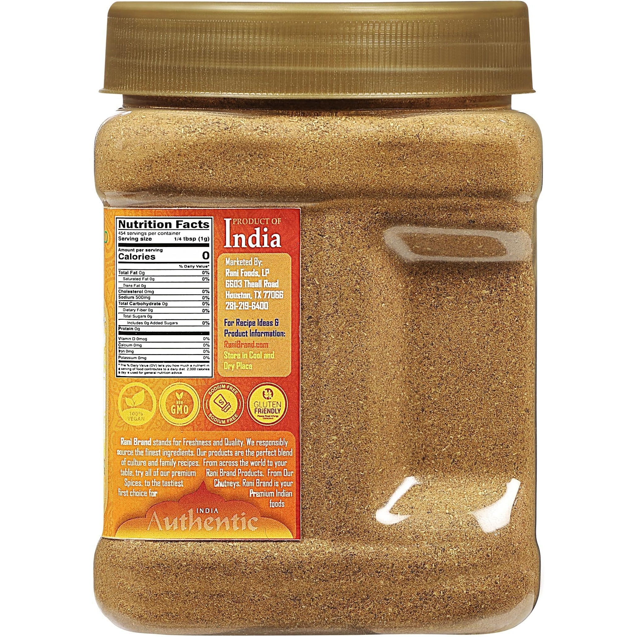 Rani Garam Masala Indian 11-Spice Blend 16oz (1lb) 454g PET Jar, Pack of 6 ~ All Natural, Salt-Free, Vegan, No Colors, Gluten Friendly, NON-GMO, Kosher, Indian Origin
