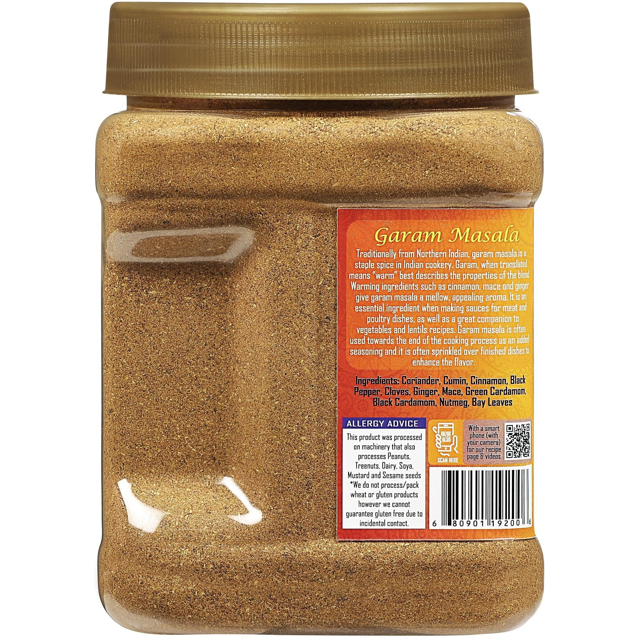 Rani Garam Masala Indian 11-Spice Blend 16oz (1lb) 454g PET Jar, Pack of 6 ~ All Natural, Salt-Free, Vegan, No Colors, Gluten Friendly, NON-GMO, Kosher, Indian Origin