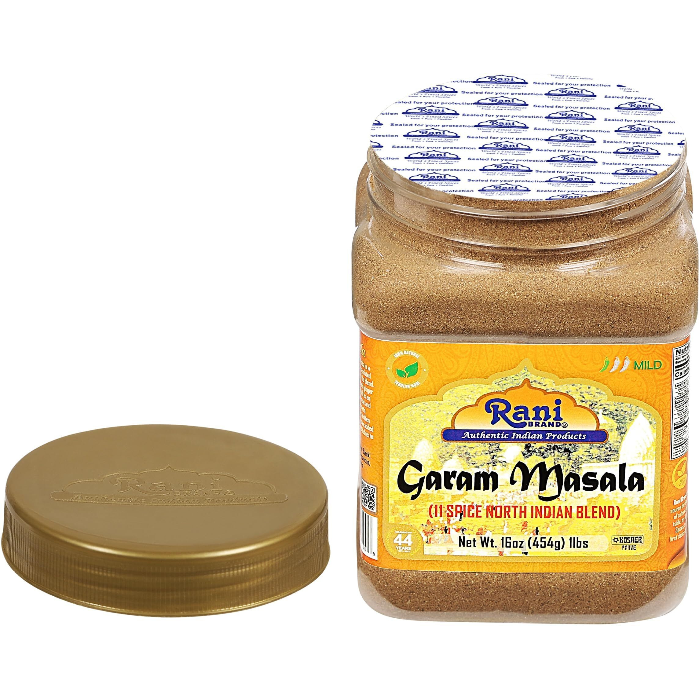 Rani Garam Masala Indian 11-Spice Blend 16oz (1lb) 454g PET Jar, Pack of 6 ~ All Natural, Salt-Free, Vegan, No Colors, Gluten Friendly, NON-GMO, Kosher, Indian Origin