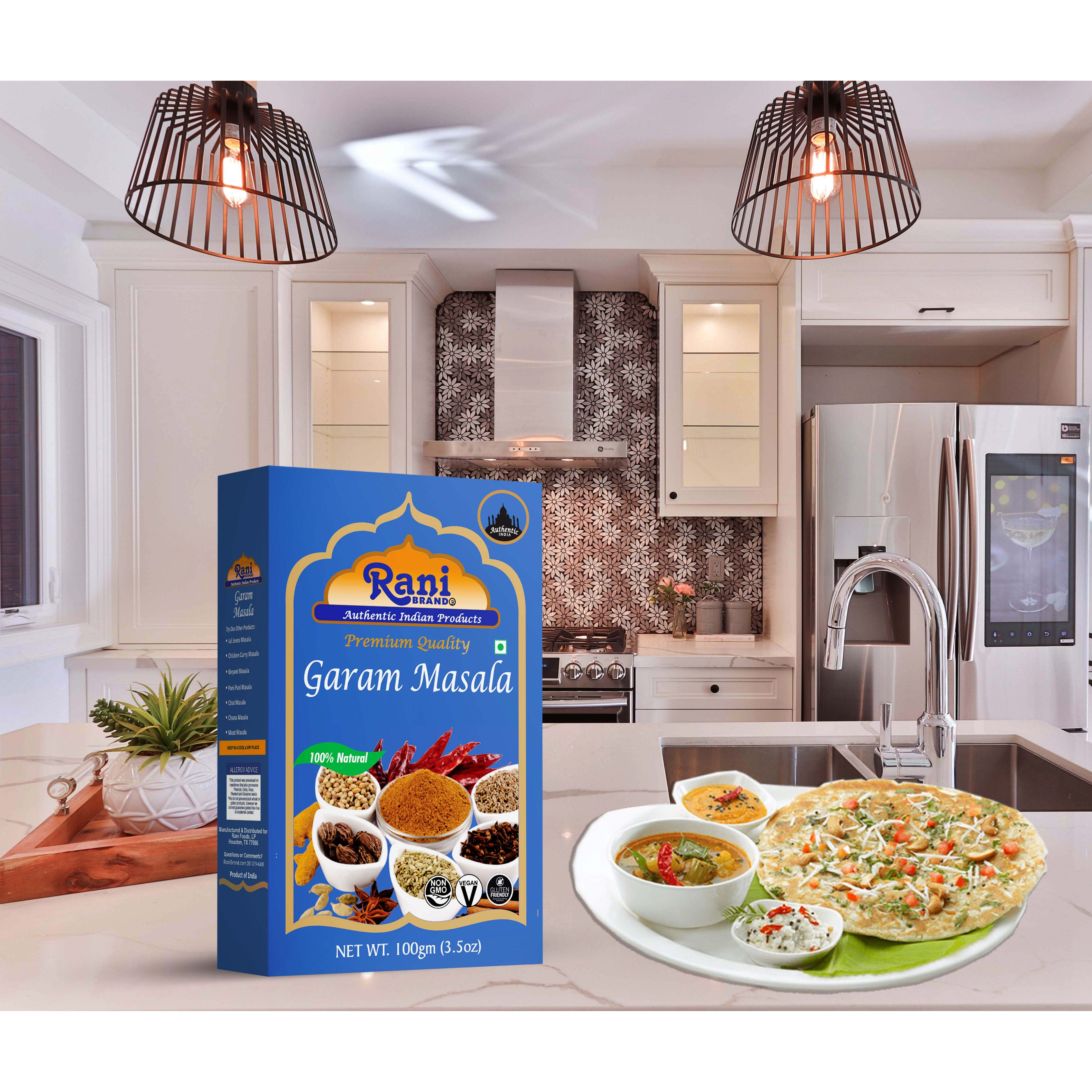 Rani Garam Masala Indian 11-Spice Blend 3.5oz (100g) Box Spice ~ All Natural, Salt-Free, Vegan, No Colors, Gluten Friendly, NON-GMO, Indian Origin