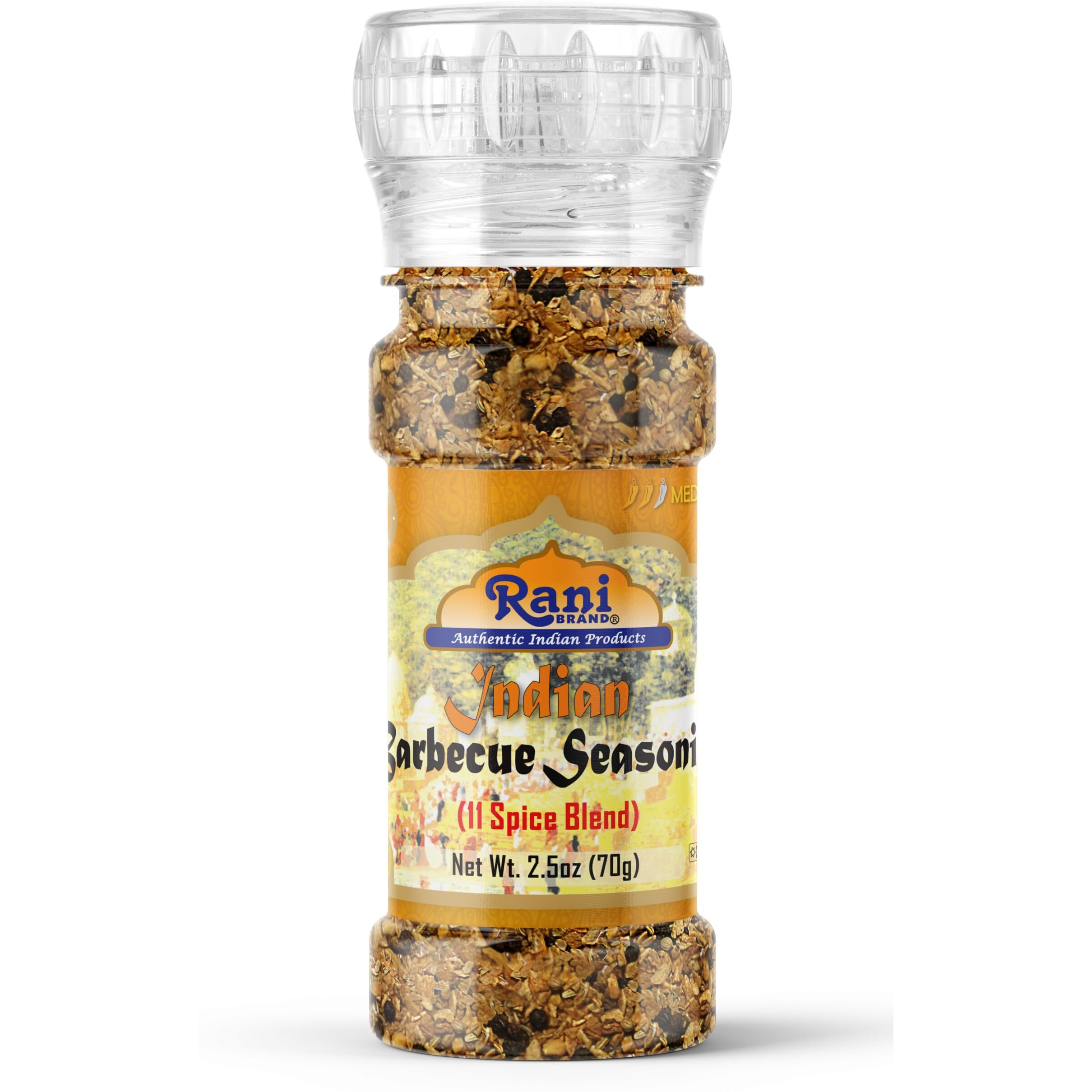Rani Indian Barbeque Seasoning (11-Spice Blend) 2.5oz (70g) Grinder Bottle ~ All Natural, Salt-Free, Vegan, No Colors, Gluten Friendly, NON-GMO, Kohser, Indian Origin