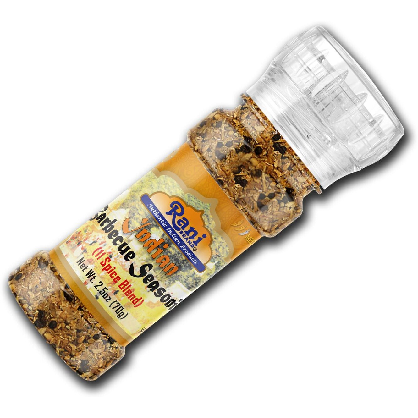Rani Indian Barbeque Seasoning (11-Spice Blend) 2.5oz (70g) Grinder Bottle ~ All Natural, Salt-Free, Vegan, No Colors, Gluten Friendly, NON-GMO, Kohser, Indian Origin
