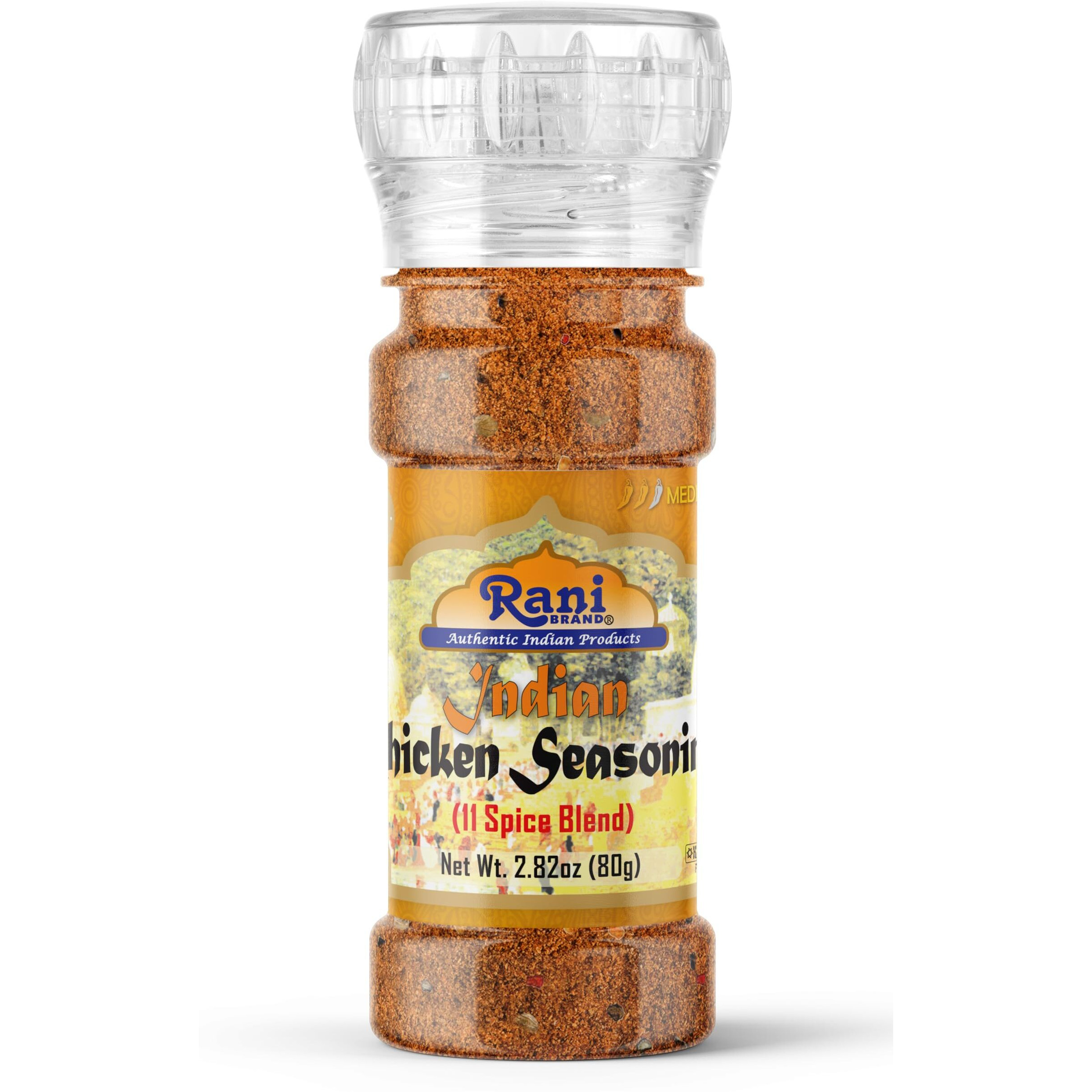 Rani Indian Chicken Seasoning (11-Spice Blend) 2.82oz (80g) Grinder Bottle ~ All Natural, Salt-Free, Vegan, No Colors, Gluten Friendly, NON-GMO, Kohser, Indian Origin