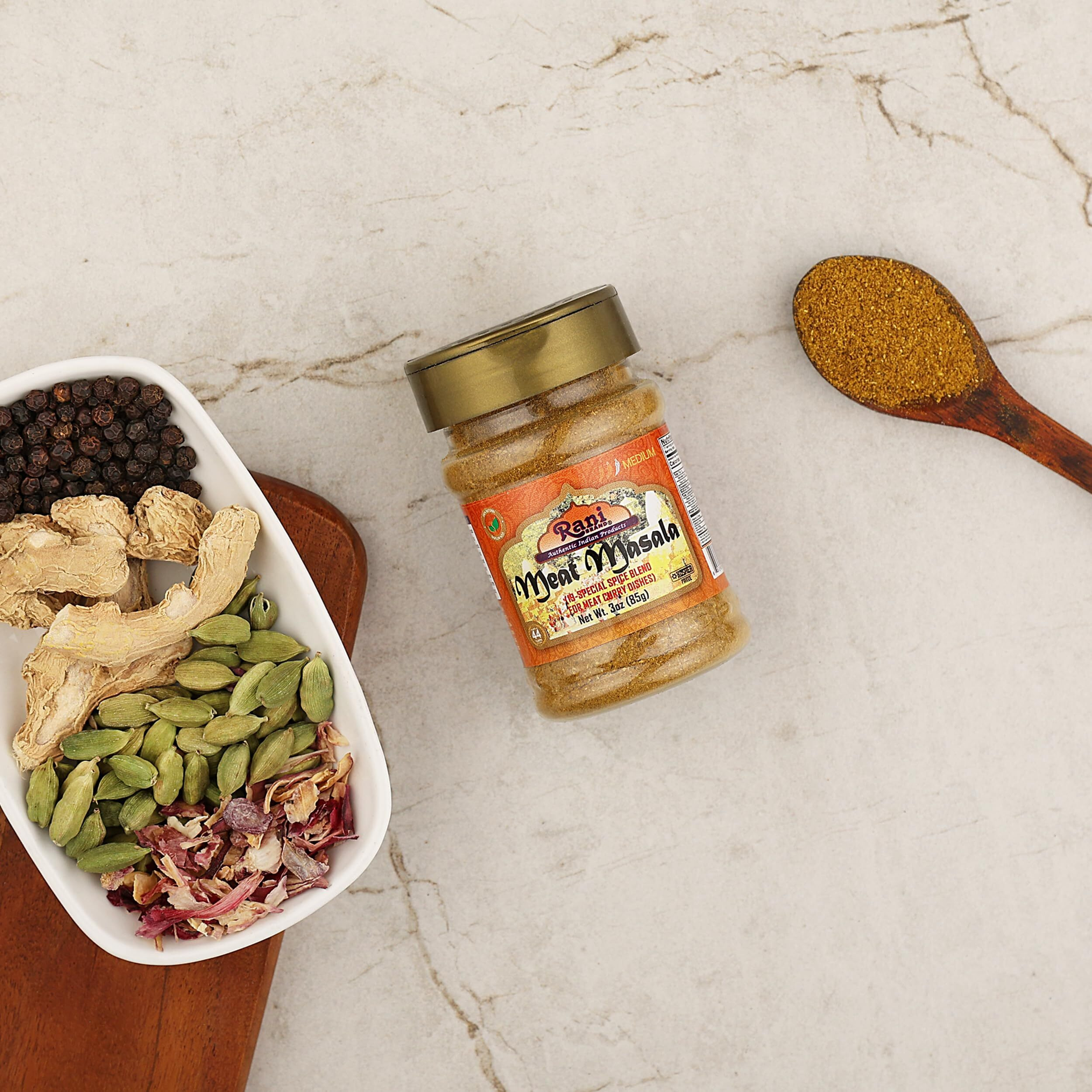Rani Meat Curry Masala 21-Spice Blend 3oz (85g) PET Jar ~ All Natural, Vegan, No Colors, Gluten Friendly, NON-GMO, Kosher, Indian Origin