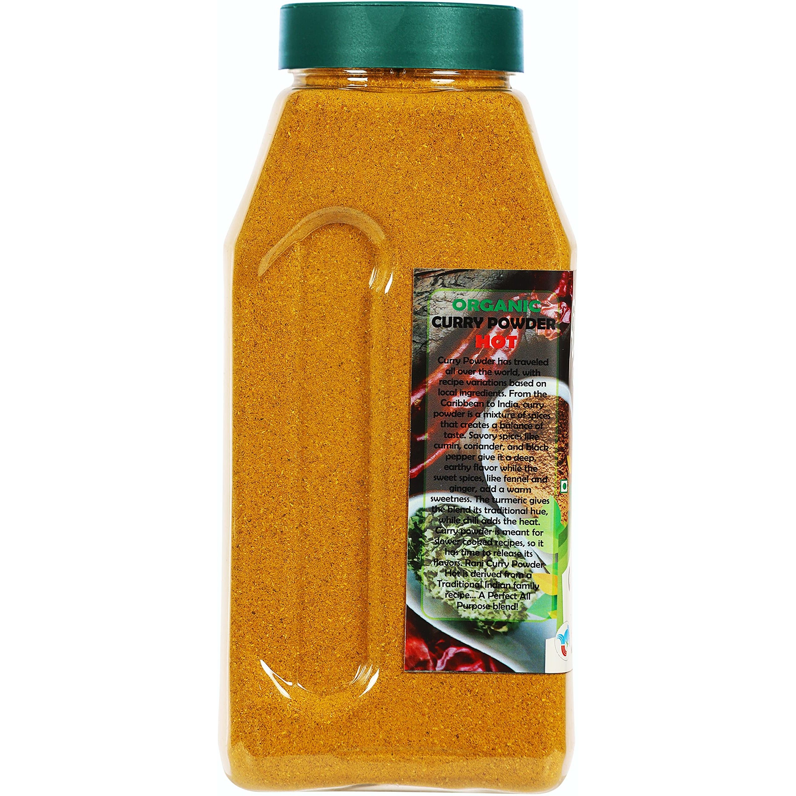 Rani Organic Curry Powder Hot (9-Spice Authentic Indian Blend) 16oz (1lb) 454g PET Jar ~ All Natural, Salt-Free, Vegan, Gluten Friendly, NON-GMO, Indian Origin, USDA Certified Organic