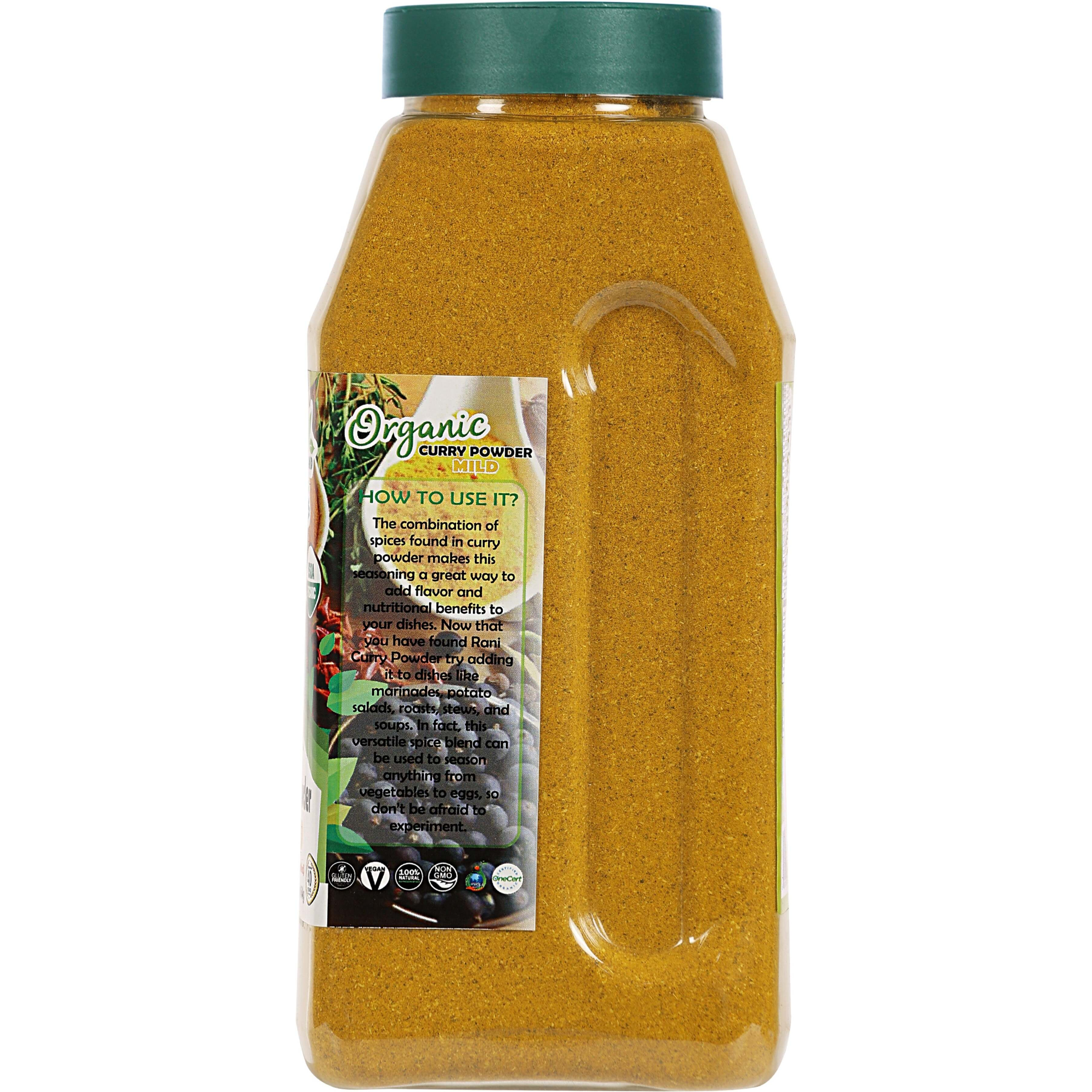 Rani Organic Curry Powder Mild (8-Spice Authentic Indian Blend) 16oz (1lb) 454g PET Jar ~ All Natural, Salt-Free, Vegan, Gluten Friendly, NON-GMO, Indian Origin, USDA Certified Organic