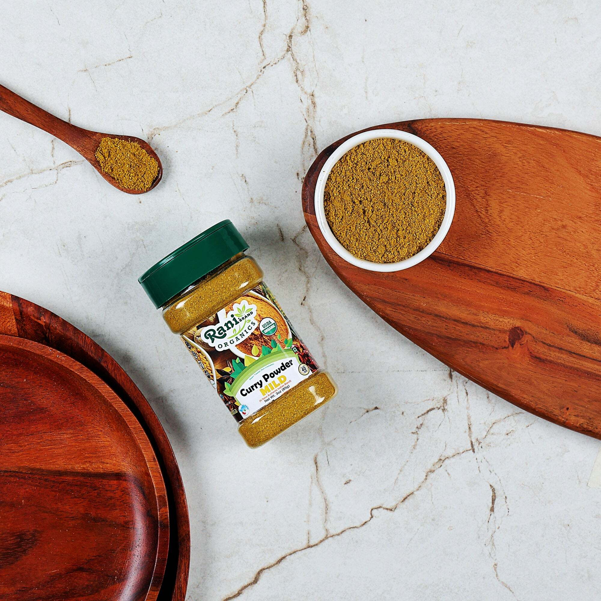 Rani Organic Curry Powder Mild (8-Spice Authentic Indian Blend) 3oz (85g) PET Jar ~ All Natural, Salt-Free, Vegan, Gluten Friendly, NON-GMO, Indian Origin, USDA Certified Organic