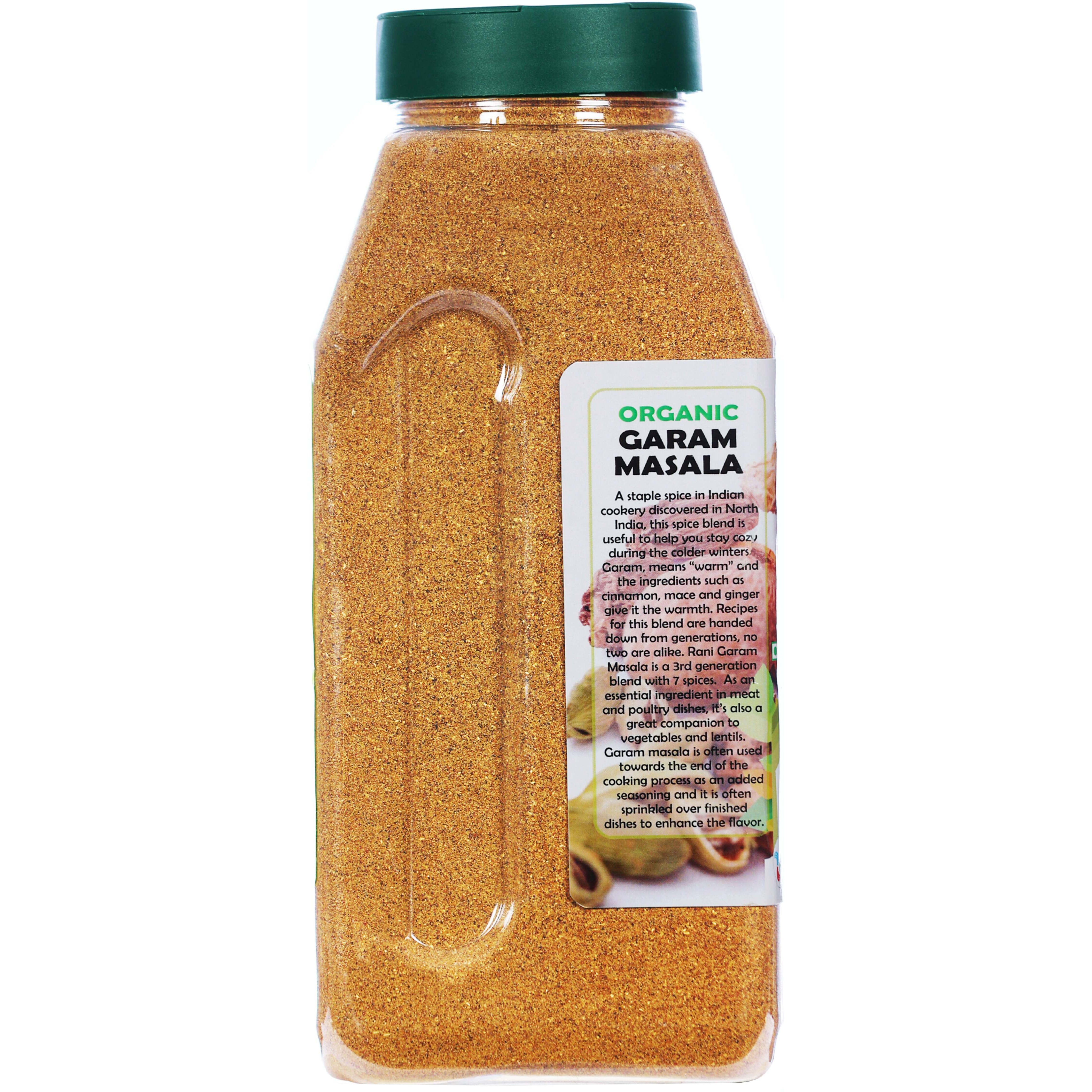 Rani Organic Garam Masala (7-Spice North Indian Spices Blend) 16oz (1lb) 454g PET Jar ~ All Natural, Salt-Free, Vegan, Gluten Friendly, NON-GMO, Indian Origin, USDA Certified Organic
