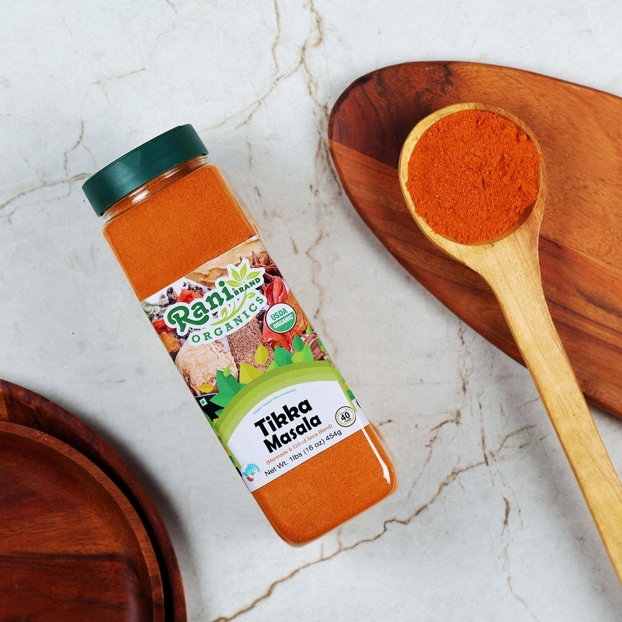 Rani Organic Tikka Masala (Marinade & Grilled Spice Blend) 6-Spice Indian Blend 16oz (1lb) 454g PET Jar ~ All Natural, Vegan, Gluten Friendly, NON-GMO, Indian Origin, USDA Certified Organic