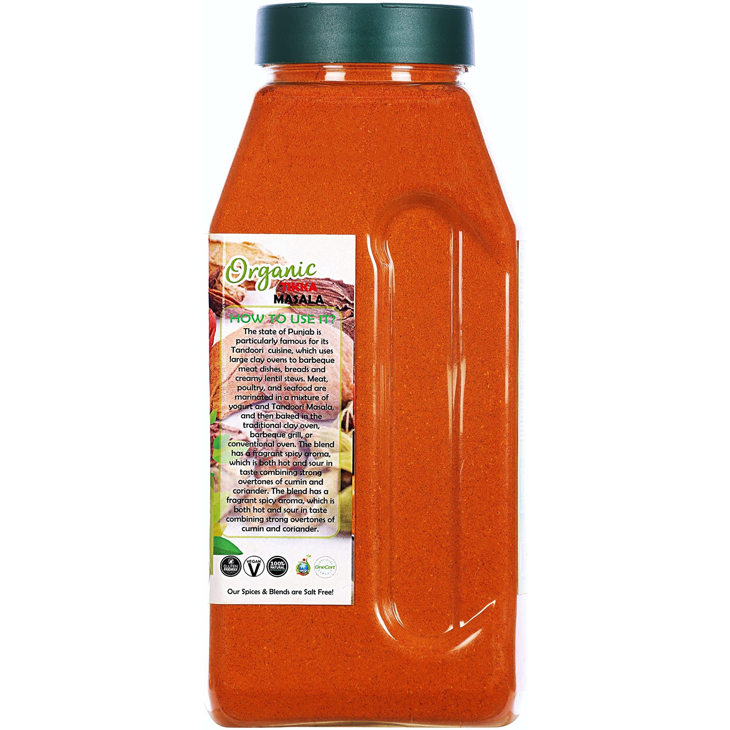 Rani Organic Tikka Masala (Marinade & Grilled Spice Blend) 6-Spice Indian Blend 16oz (1lb) 454g PET Jar ~ All Natural, Vegan, Gluten Friendly, NON-GMO, Indian Origin, USDA Certified Organic