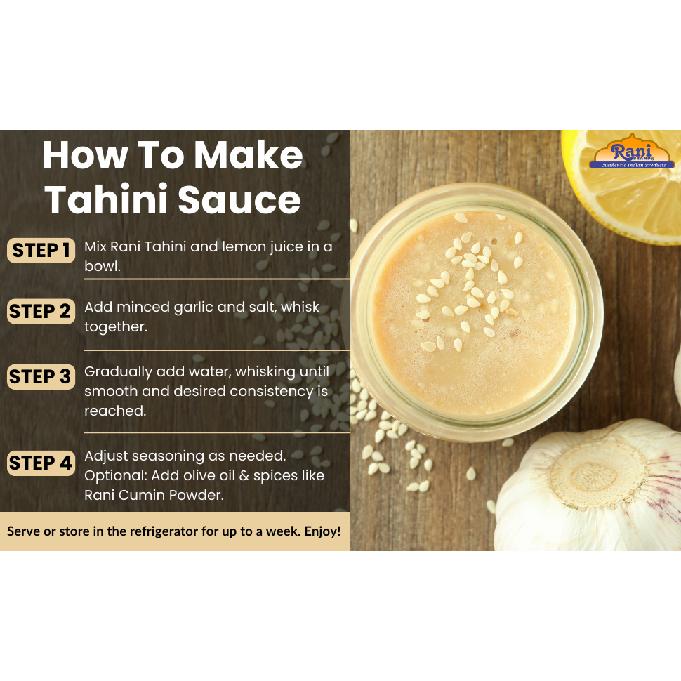 Rani Sesame Tahini (Sesame Butter) 16oz (1lb) 454g, Pack of 12, Glass Jar, Vegan, No added sugar, No Sodium ~ Gluten Free, NON-GMO, No Colors, USA Made (Size 16oz (1lb) 454g)