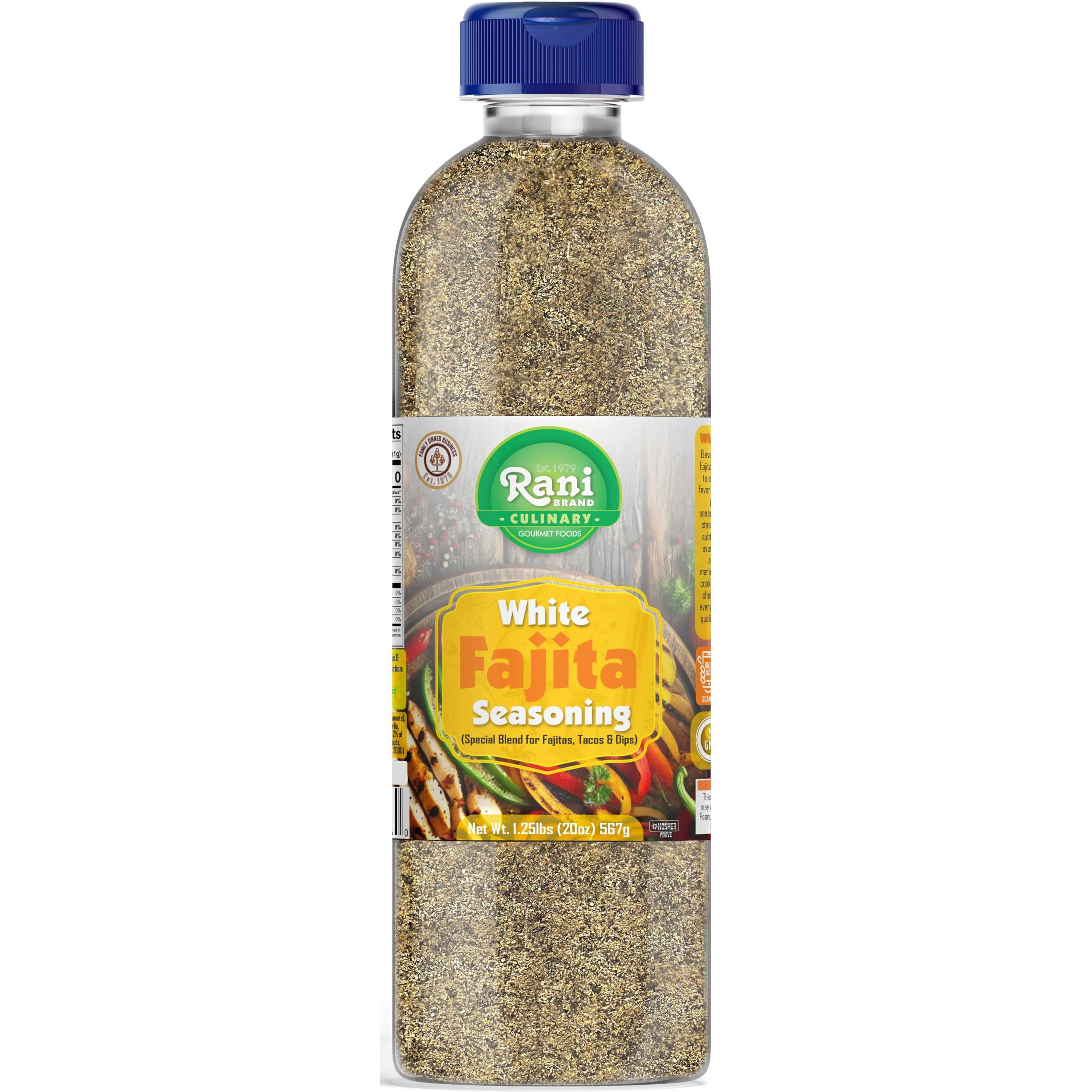 Rani White Fajita Seasoning (Special Blend for Fajitas, Tacos & Dips) 36oz (2.25lbs) 1.02kg PET Jar ~ All Natural, Gluten Friendly, NON-GMO, Kosher, Vegan, Indian Origin (Size 36oz (2.25lbs) 1.02kg)