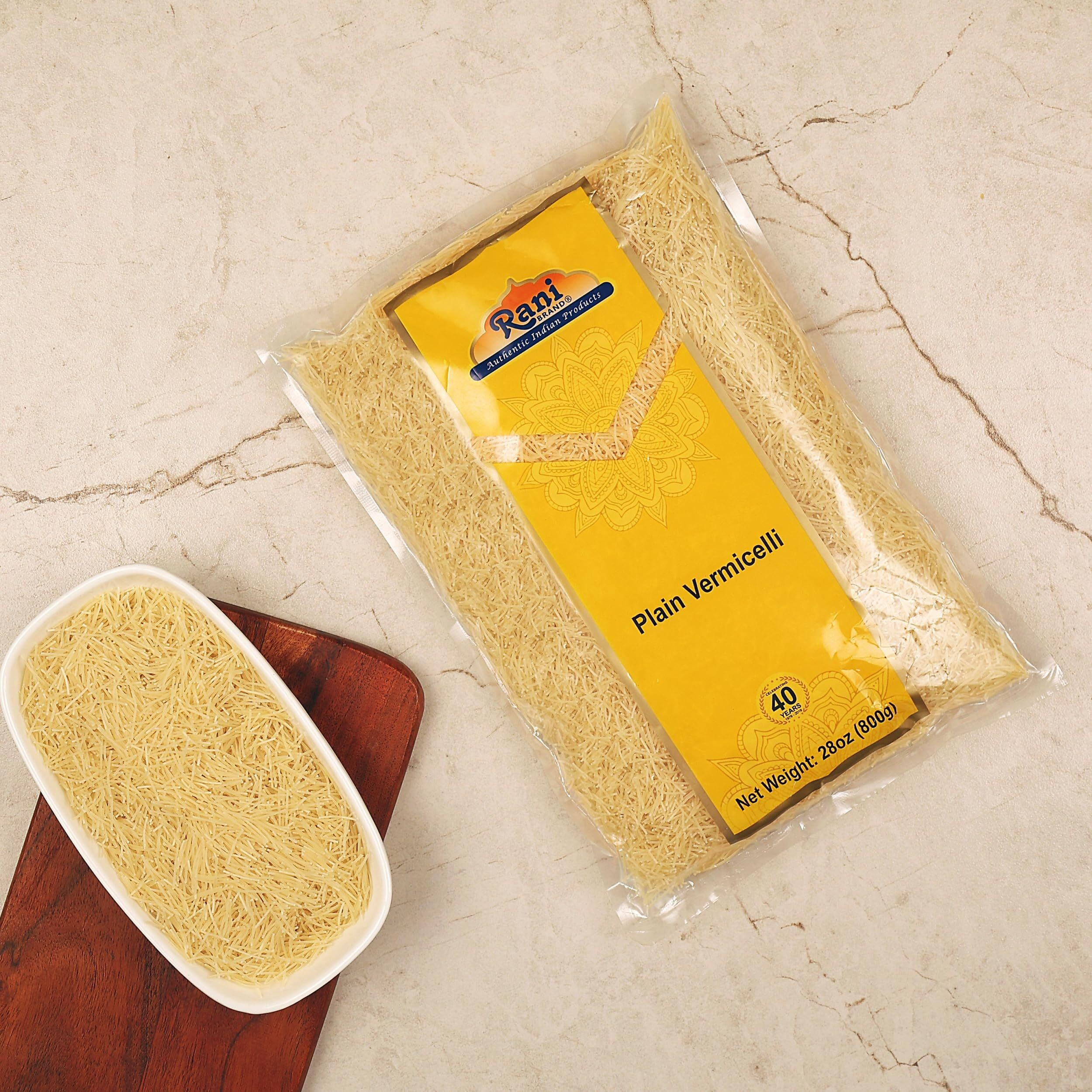 Rani Plain Vermicelli (Wheat Noodles) 28oz (1.75lbs) 800g, Pack of 3 ~ All Natural, Vegan, NON-GMO, Indian Origin