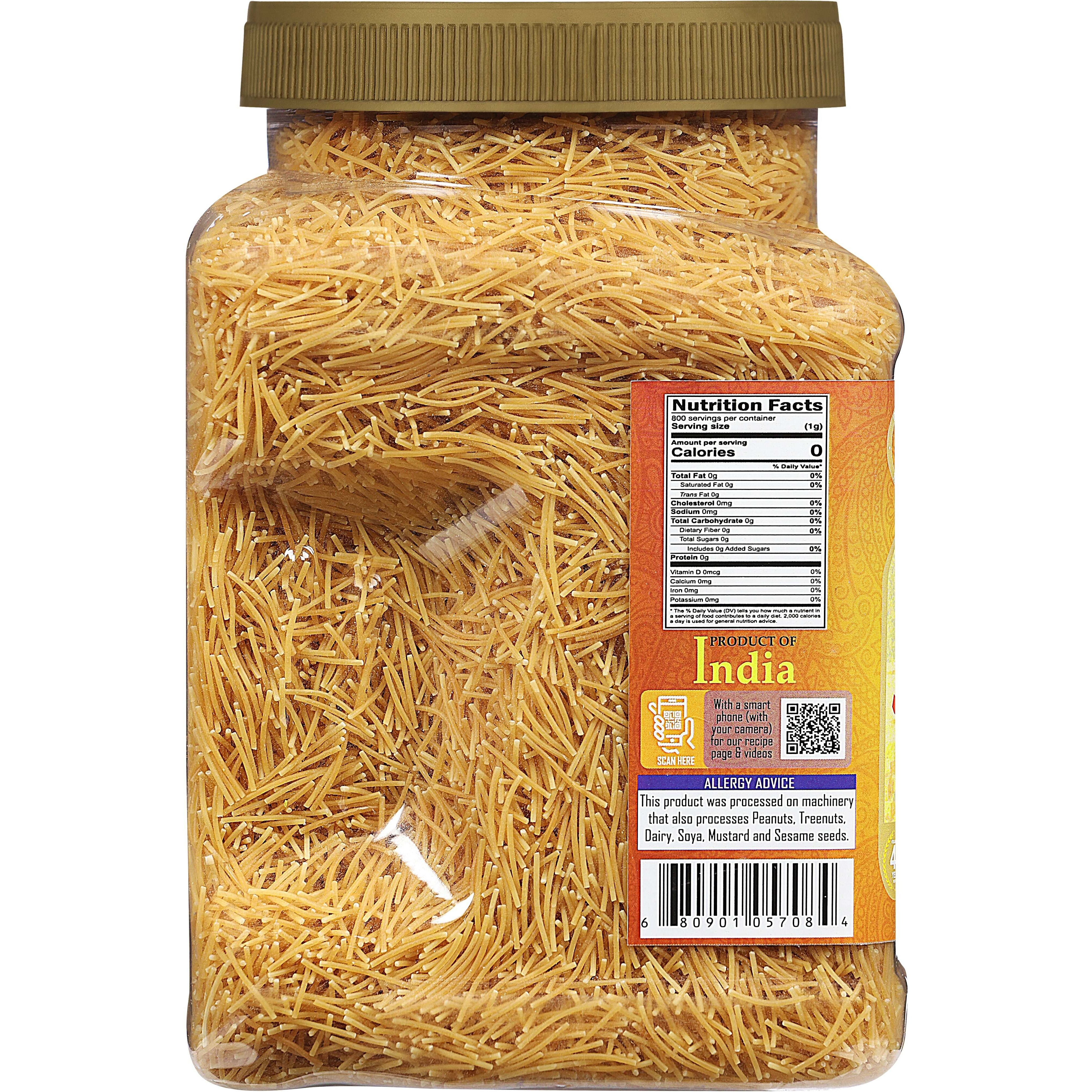 Rani Roasted Vermicelli (Roasted Wheat Noodles) 28oz (1.75lbs) 800g PET Jar ~ All Natural, Vegan, NON-GMO, Kosher, Indian Origin