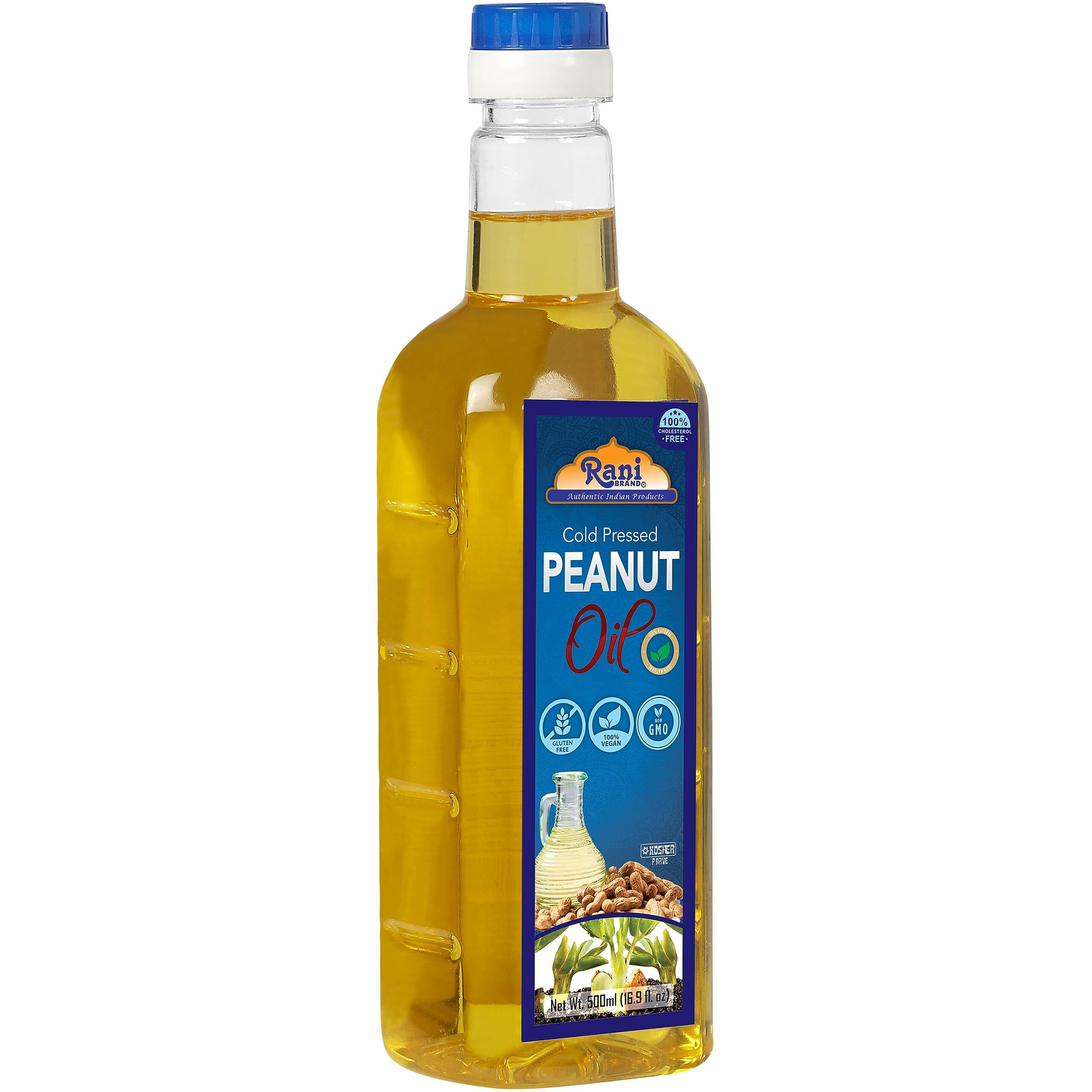 Rani Peanut Oil 16.9 Ounce (500ml) Cold Pressed, 100% Natural, NON-GMO, Kosher, Vegan, Gluten Free