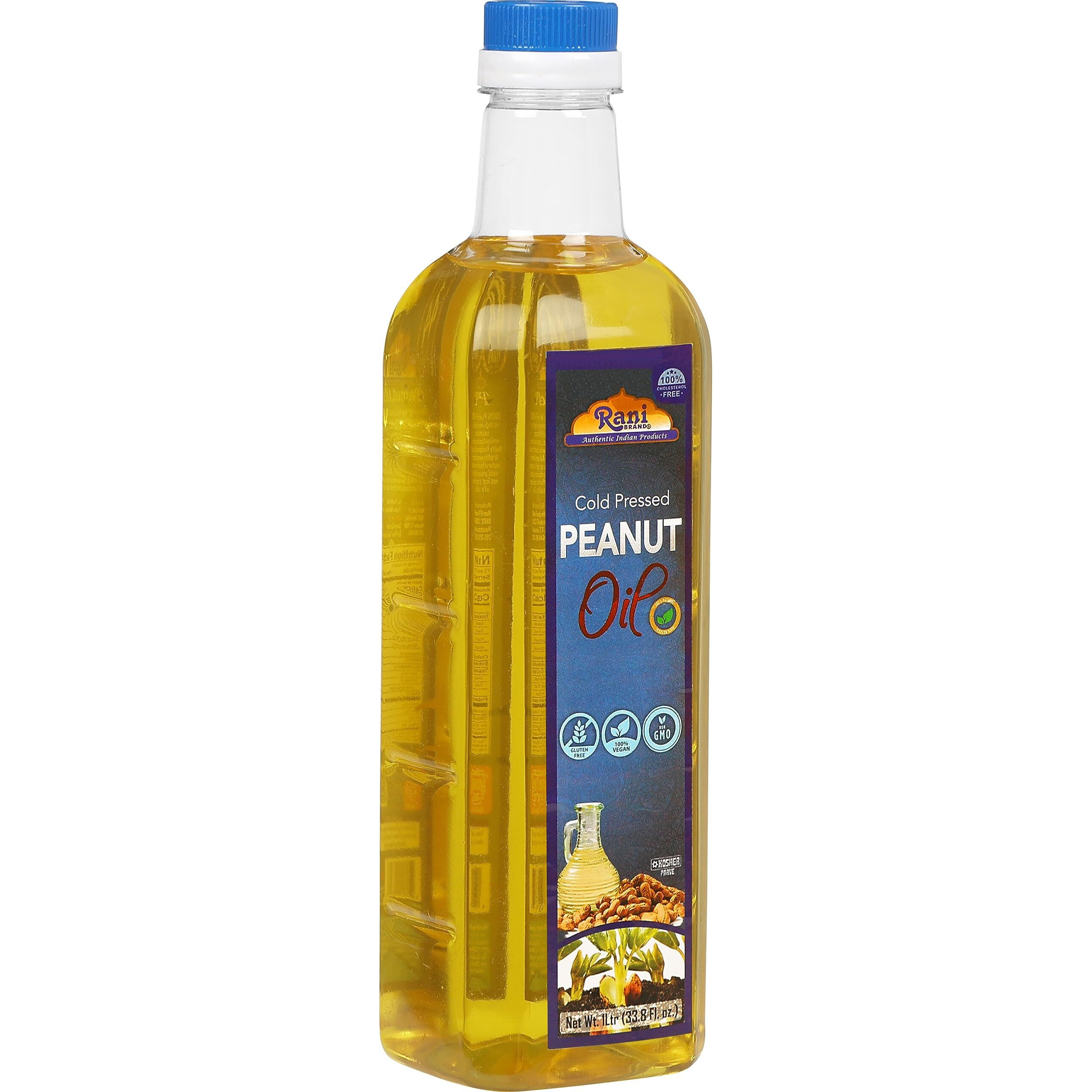 Rani Peanut Oil 33.8 Ounce (1 Liter) Cold Pressed, 100% Natural, NON-GMO, Kosher, Vegan, Gluten Free