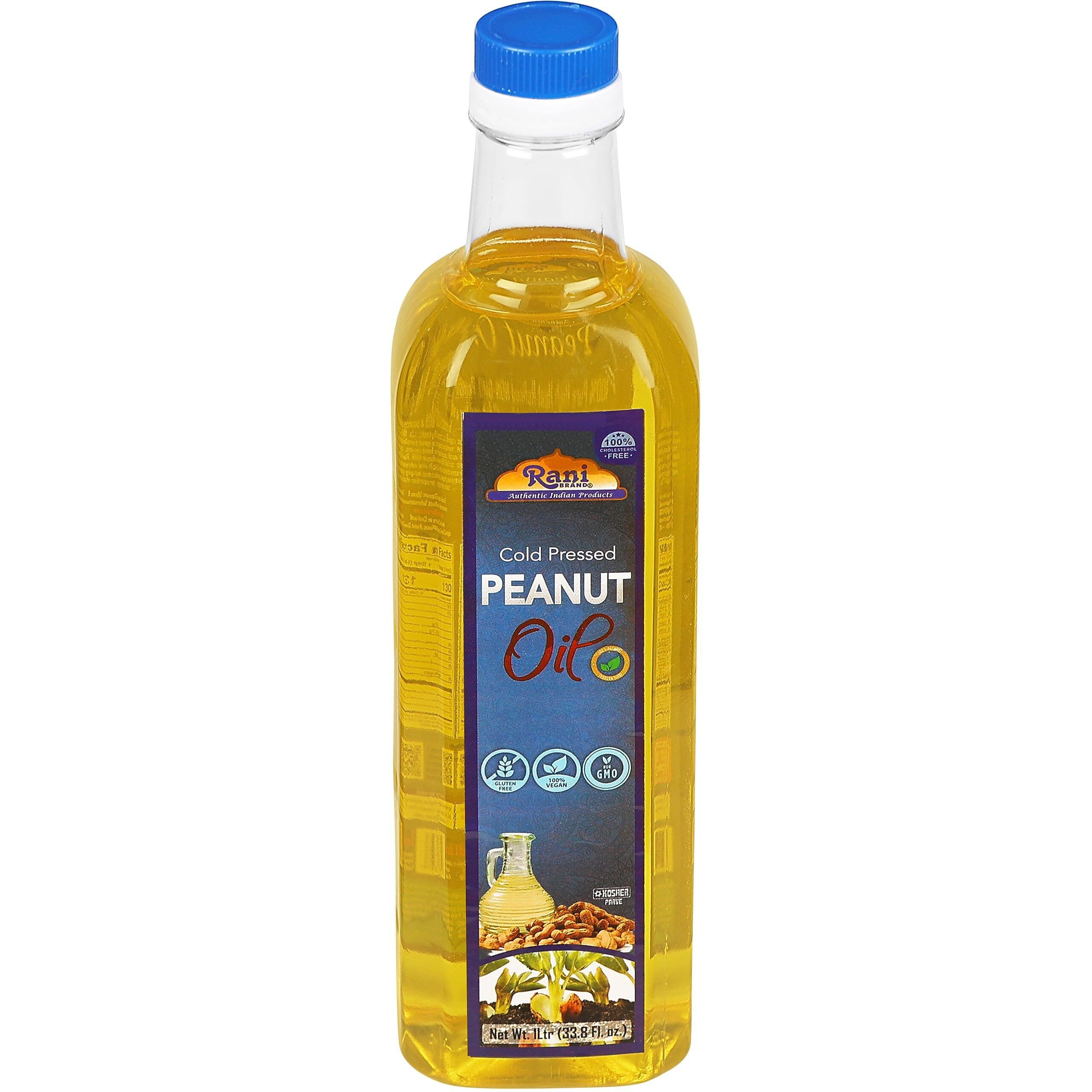 Rani Peanut Oil 33.8 Ounce (1 Liter) Cold Pressed, 100% Natural, NON-GMO, Kosher, Vegan, Gluten Free