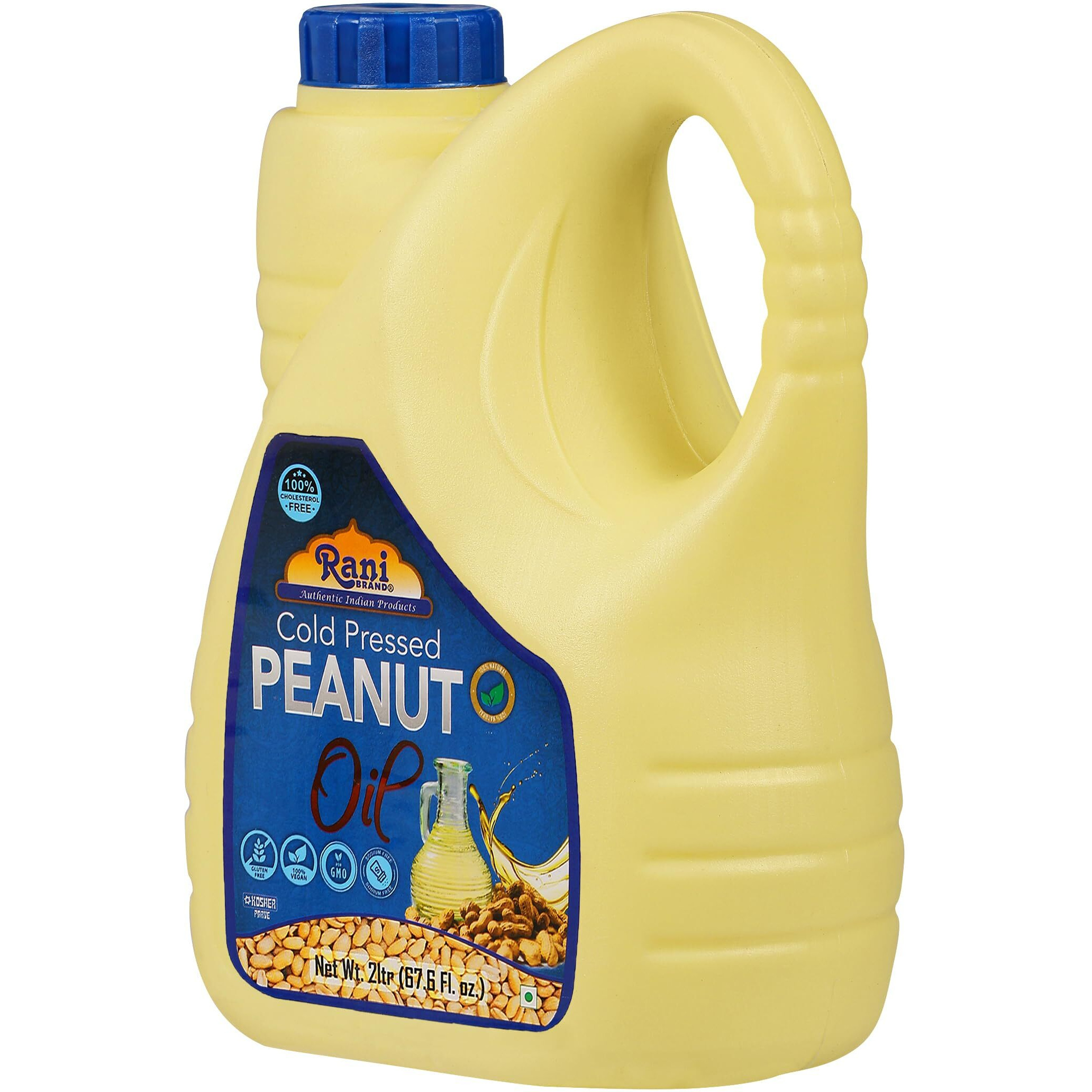 Rani Peanut Oil 67.6 Ounce (2 Liter) Cold Pressed, 100% Natural, NON-GMO, Kosher, Vegan, Gluten Free