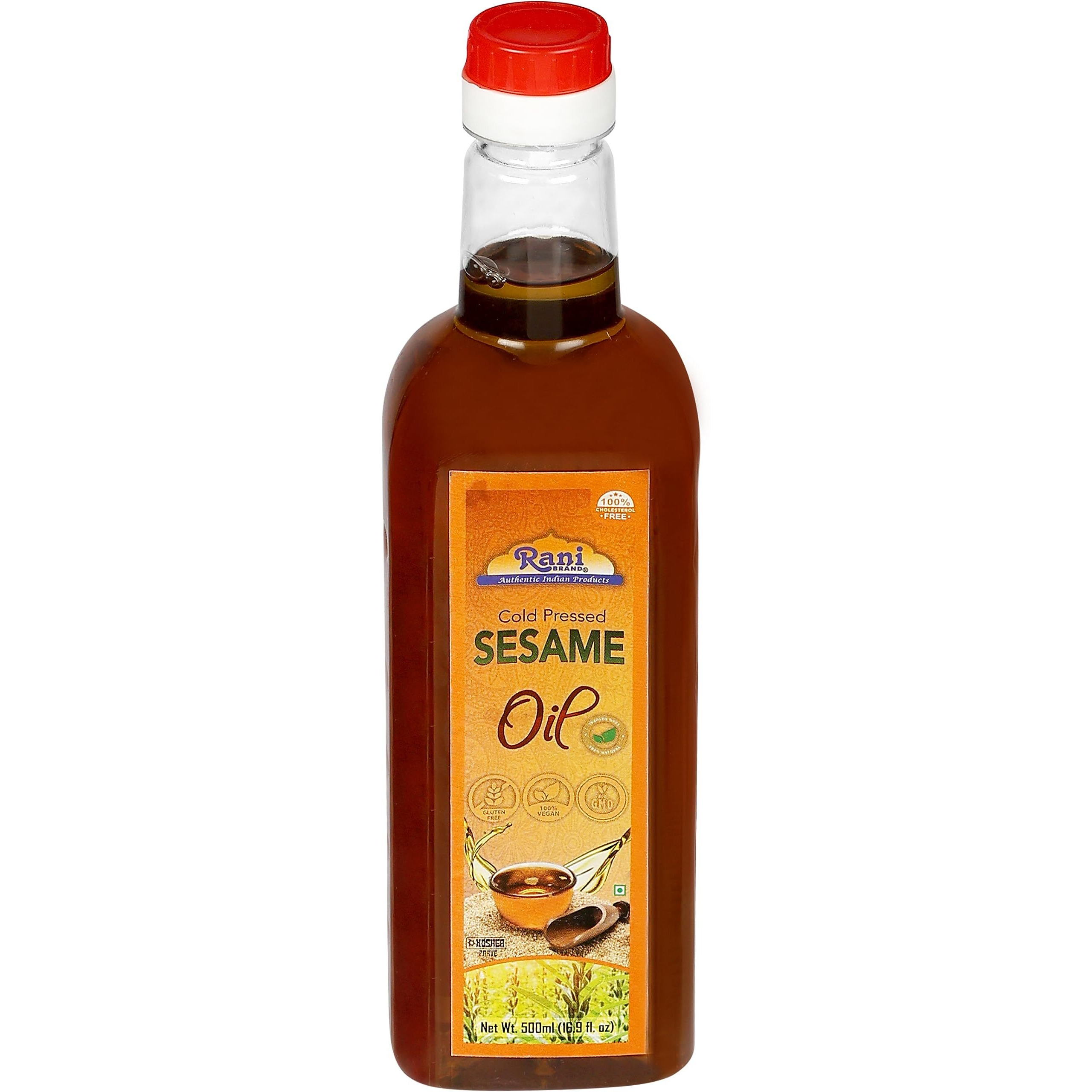 Rani Sesame Oil 16.9 Ounce (500ml) Cold Pressed, 100% Natural, NON-GMO, Kosher, Vegan, Gluten Free