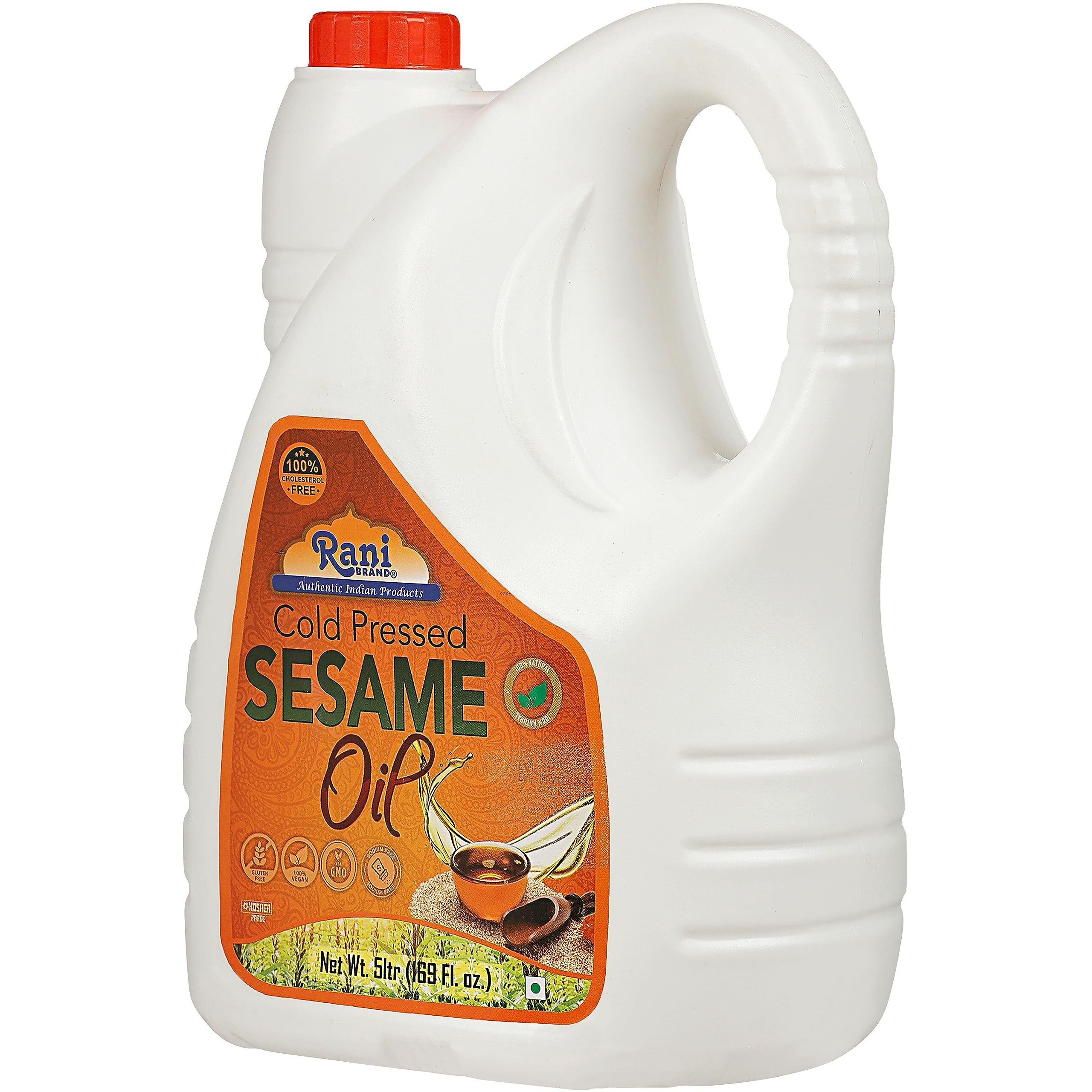 Rani Sesame Oil 169 Ounce (5 Liter) Cold Pressed, 100% Natural, NON-GMO, Kosher, Vegan, Gluten Free