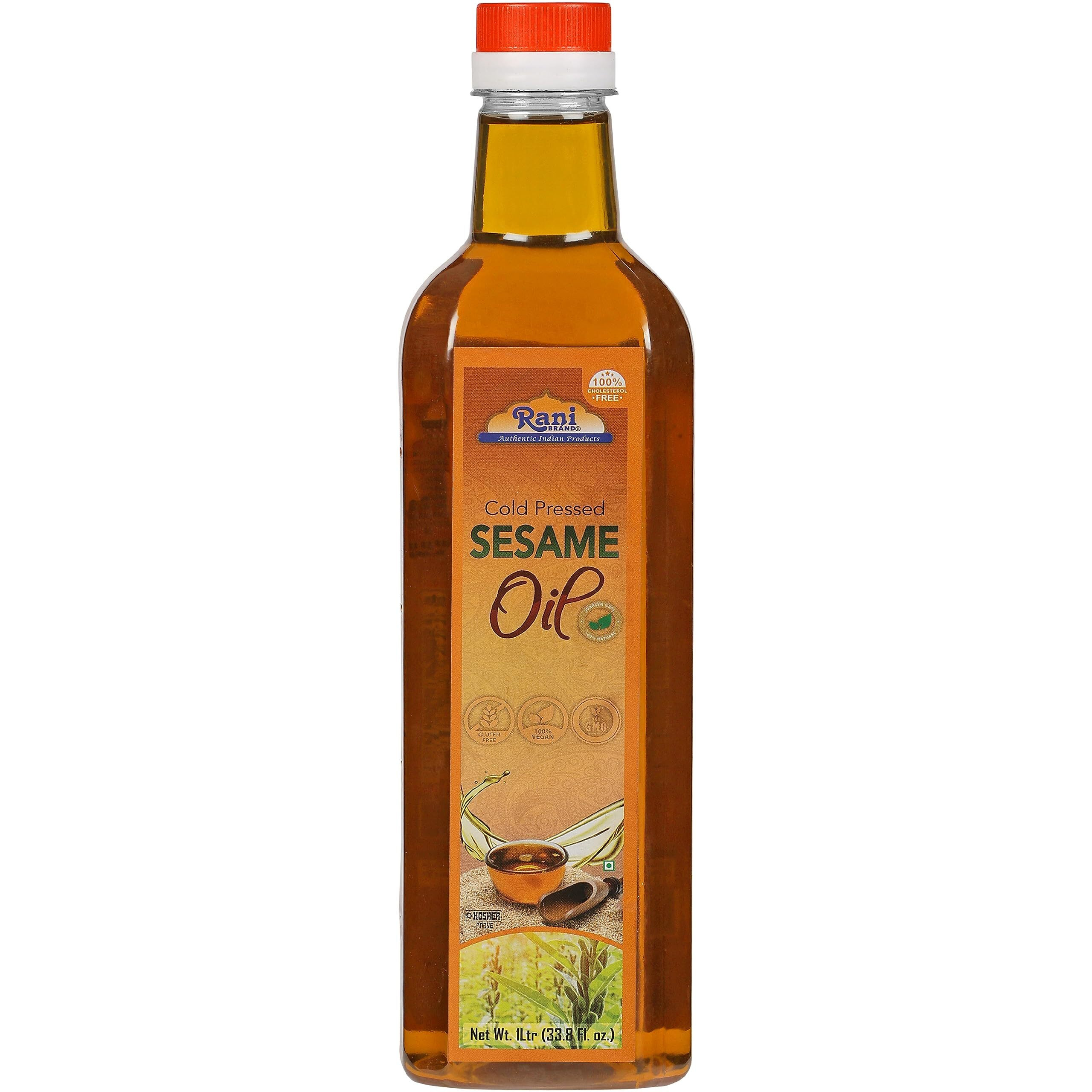 Rani Sesame Oil 33.8 Ounce (1 Liter) Cold Pressed, 100% Natural, NON-GMO, Kosher, Vegan, Gluten Free