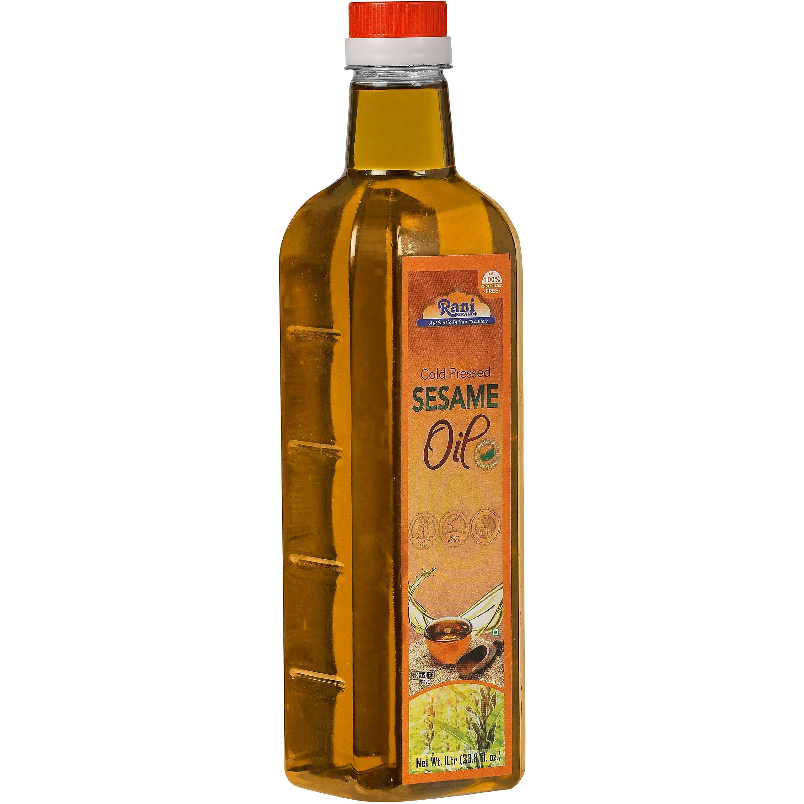 Rani Sesame Oil 33.8 Ounce (1 Liter) Cold Pressed, 100% Natural, NON-GMO, Kosher, Vegan, Gluten Free