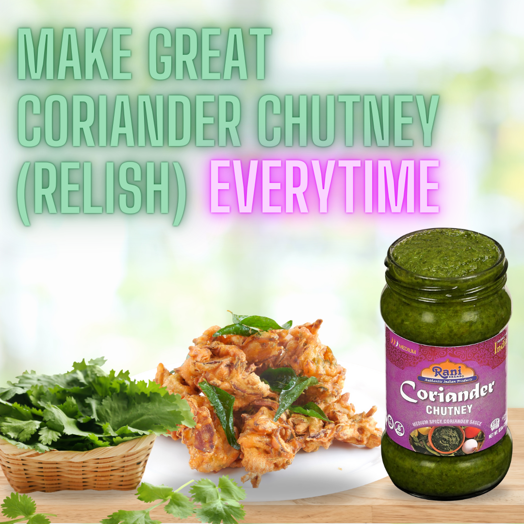 Rani Coriander Chutney 10.5oz (300g) Glass Jar, Ready to Eat ~ Vegan | Gluten Free | NON-GMO | Kosher | No Colors | Indian Origin
