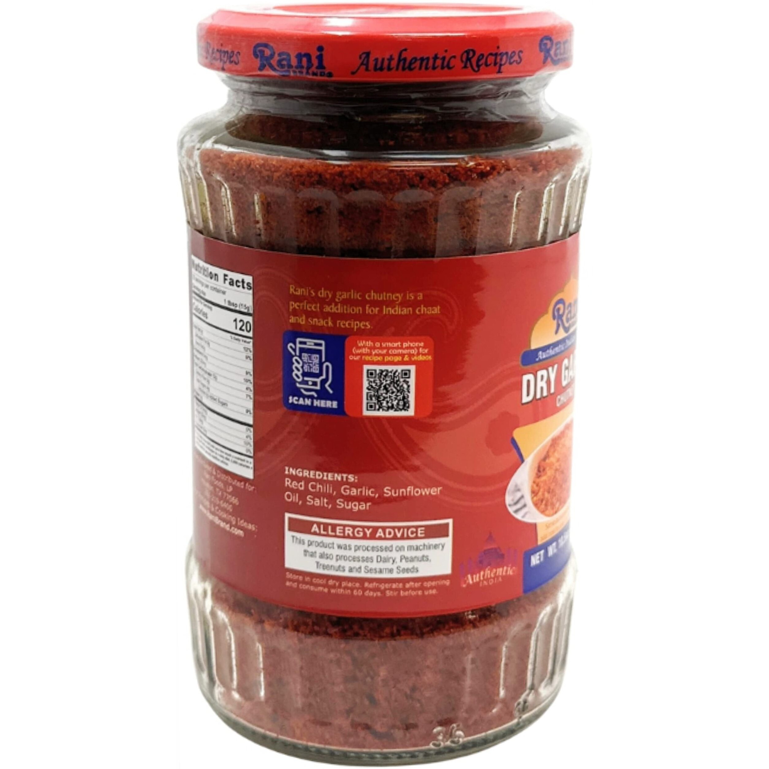 Rani Dry Garlic Chutney 10.5oz (300g) Glass Jar, Ready to Eat ~ All Natural, No Preservatives, Vegan, Gluten Free, NON-GMO, No Colors, Indian Origin