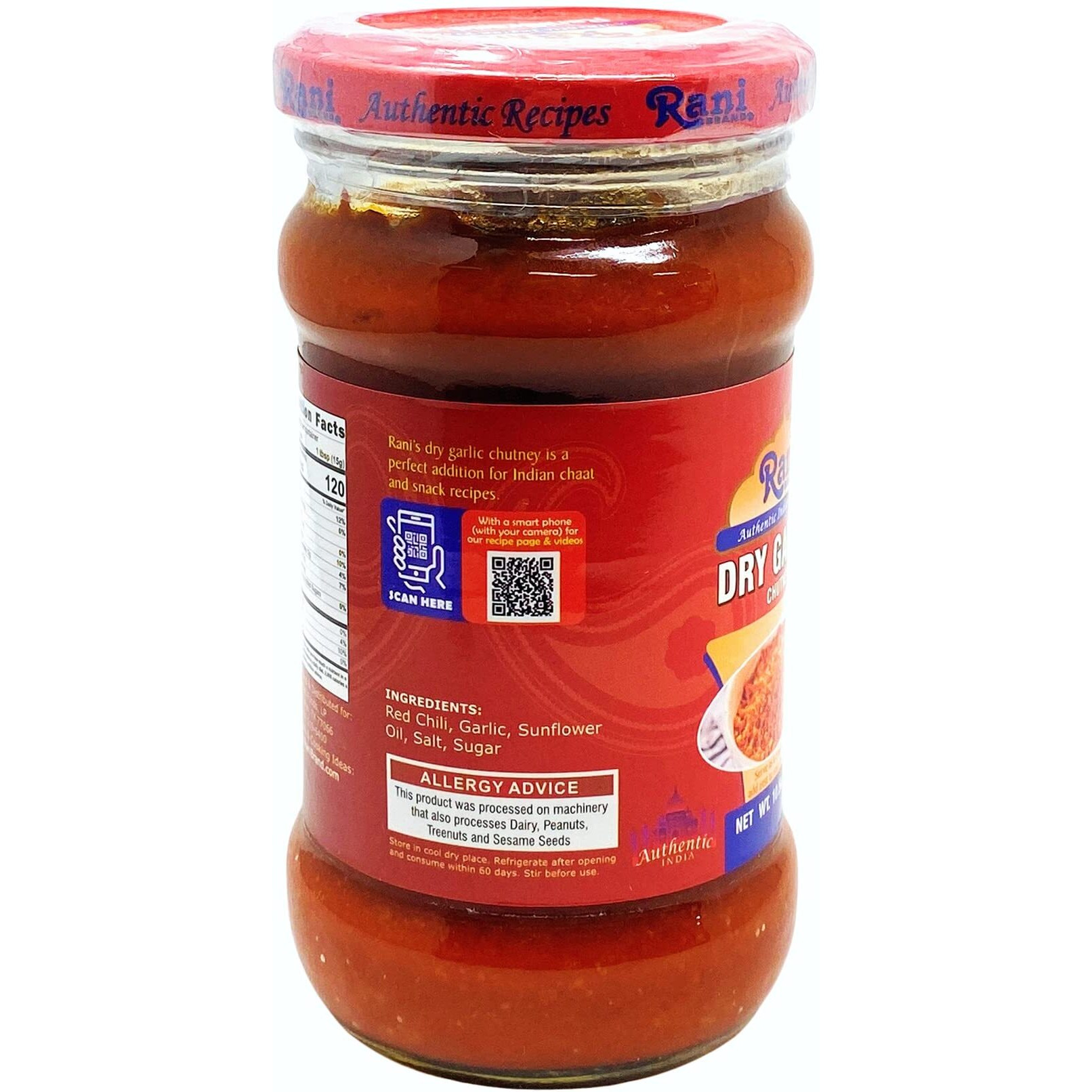 Rani Garlic Chutney 10.5oz (300g) Glass Jar, Ready to Eat ~ All Natural, No Preservatives, Vegan, Gluten Free, NON-GMO, No Colors, Indian Origin