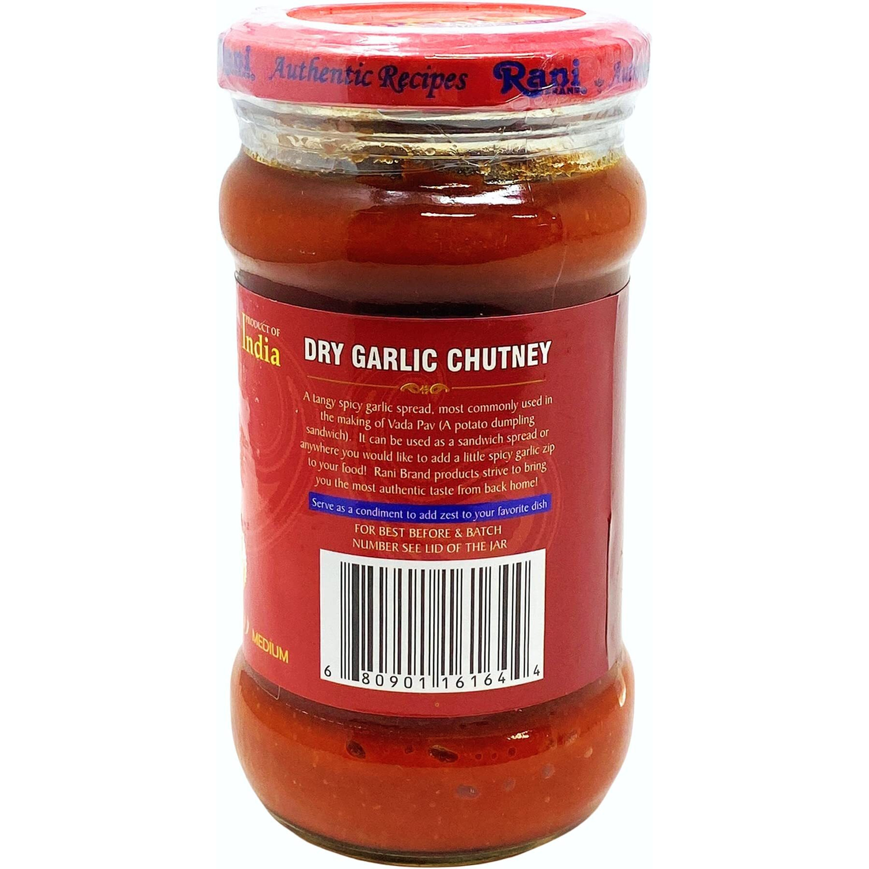 Rani Garlic Chutney 10.5oz (300g) Glass Jar, Ready to Eat ~ All Natural, No Preservatives, Vegan, Gluten Free, NON-GMO, No Colors, Indian Origin