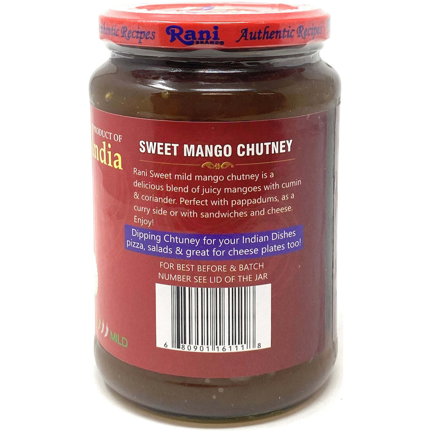 Rani Sweet Mango Chutney (Indian Preserve) 36oz (2.2lbs) 1kg Value Pack, Glass Jar, Ready to eat, Vegan, Pack of 5+1 ~ Gluten Free, All Natural, NON-GMO (Size 36oz (2.2lbs) 1kg)