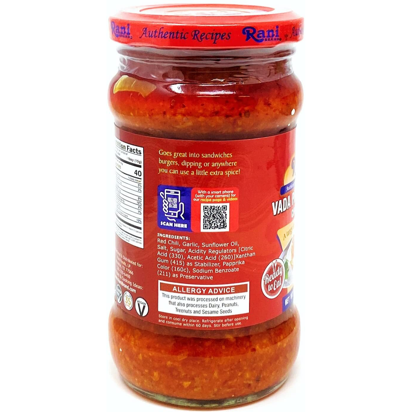 Rani Vada Pav Garlic Chutney 10.5oz (300g) Glass Jar, Ready to Eat, Pack of 5+1 FREE ~ Vegan, Gluten Free, NON-GMO, Indian Origin (Size 10.5oz (300g))