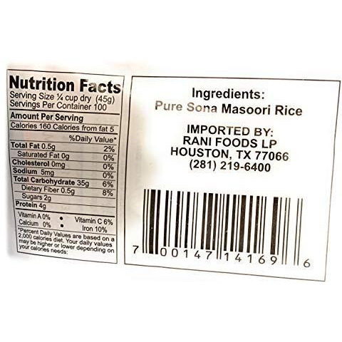Asian Kitchen Crystal Sona Masoori Aged Rice 10-Pound Bag, 10lbs (4.54kg) Short Grain Rice ~ All Natural, Gluten Friendly, Vegan, Indian Origin, Export Quality