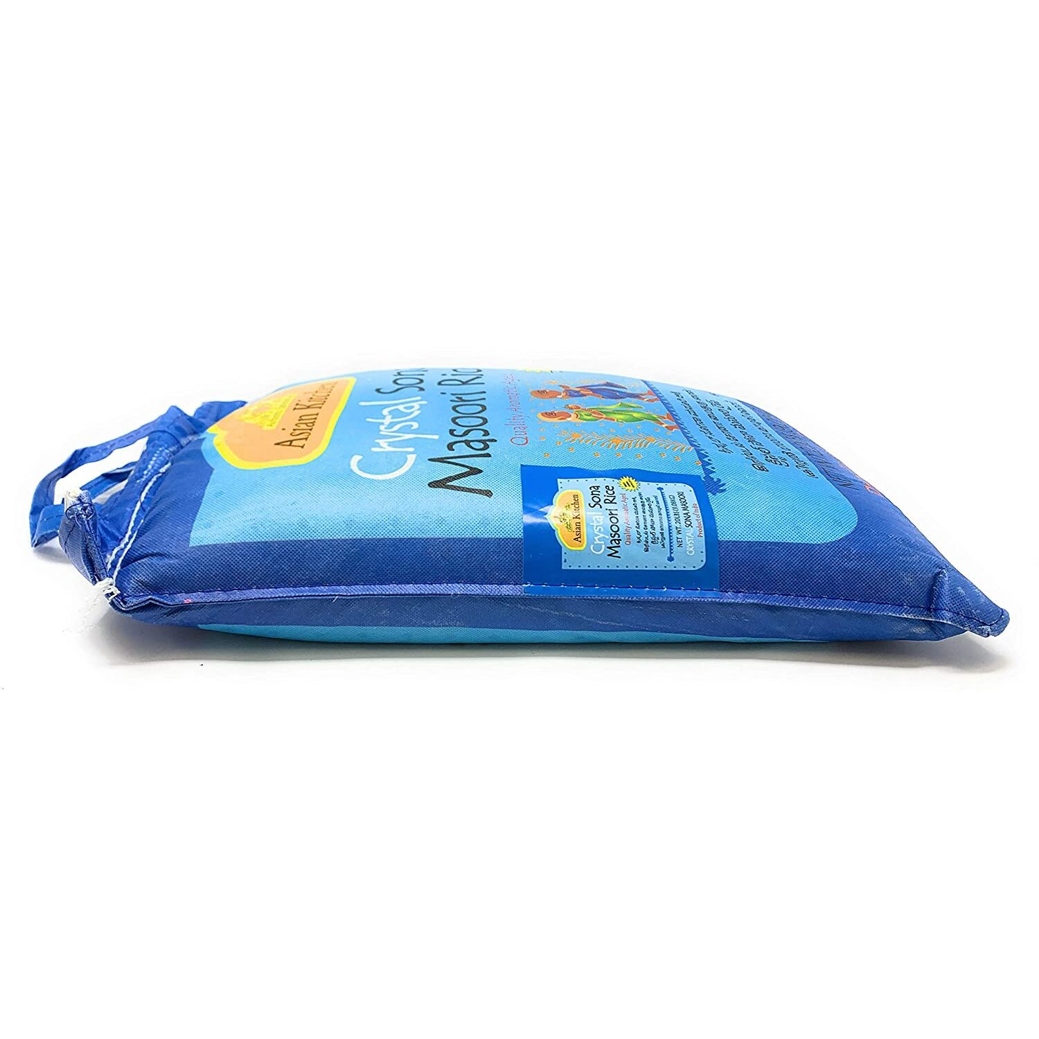 Asian Kitchen Crystal Sona Masoori Aged Rice 20-Pound Bag, 20lbs (9.08kg) Short Grain Rice ~ All Natural, Gluten Friendly, Vegan, Indian Origin, Export Quality