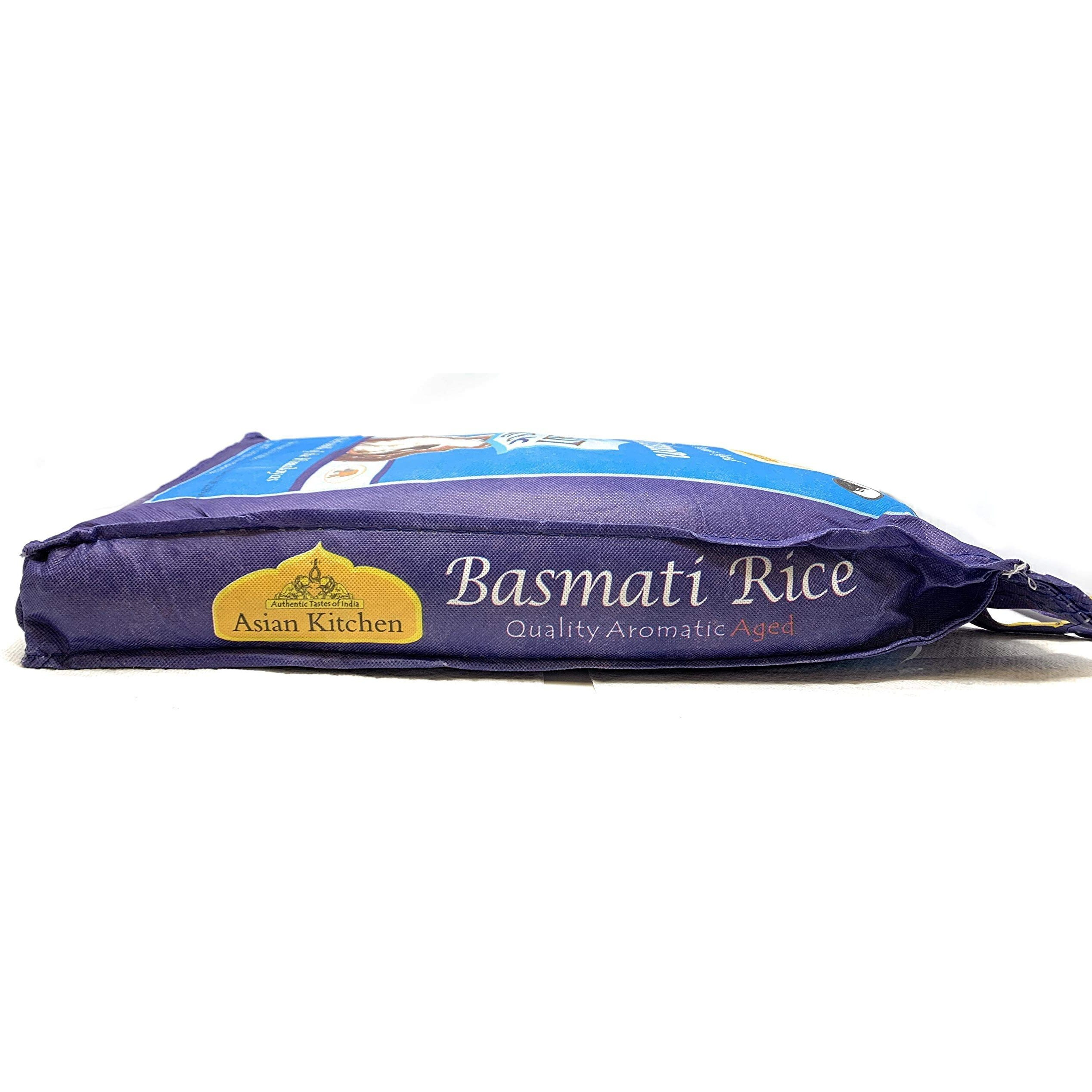 Asian Kitchen Platinum White Basmati Rice Extra Long Aged 4lbs (1.81kg) ~ All Natural, Gluten Friendly, Vegan, Indian Origin, Export Quality