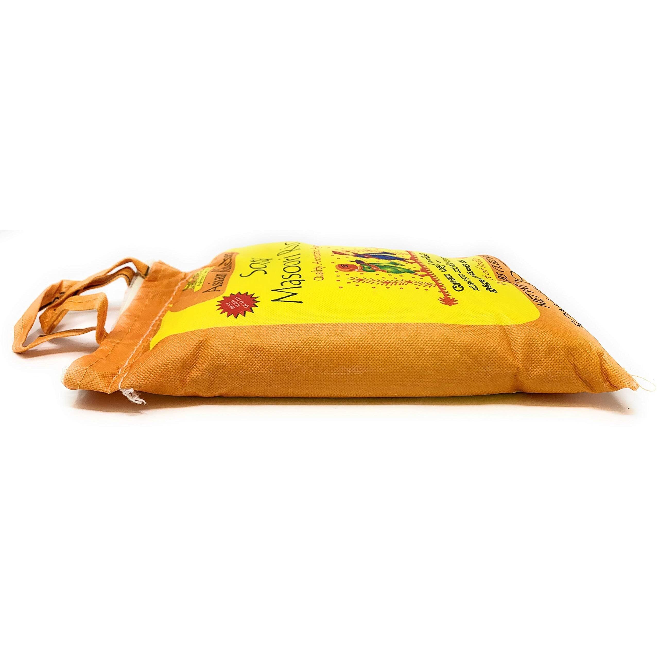 Asian Kitchen White Sona Masoori Aged Rice 40-Pound Bag, 40lbs (18.14kg) Short Grain Rice ~ All Natural, Gluten Friendly, Vegan, Indian Origin, Export Quality