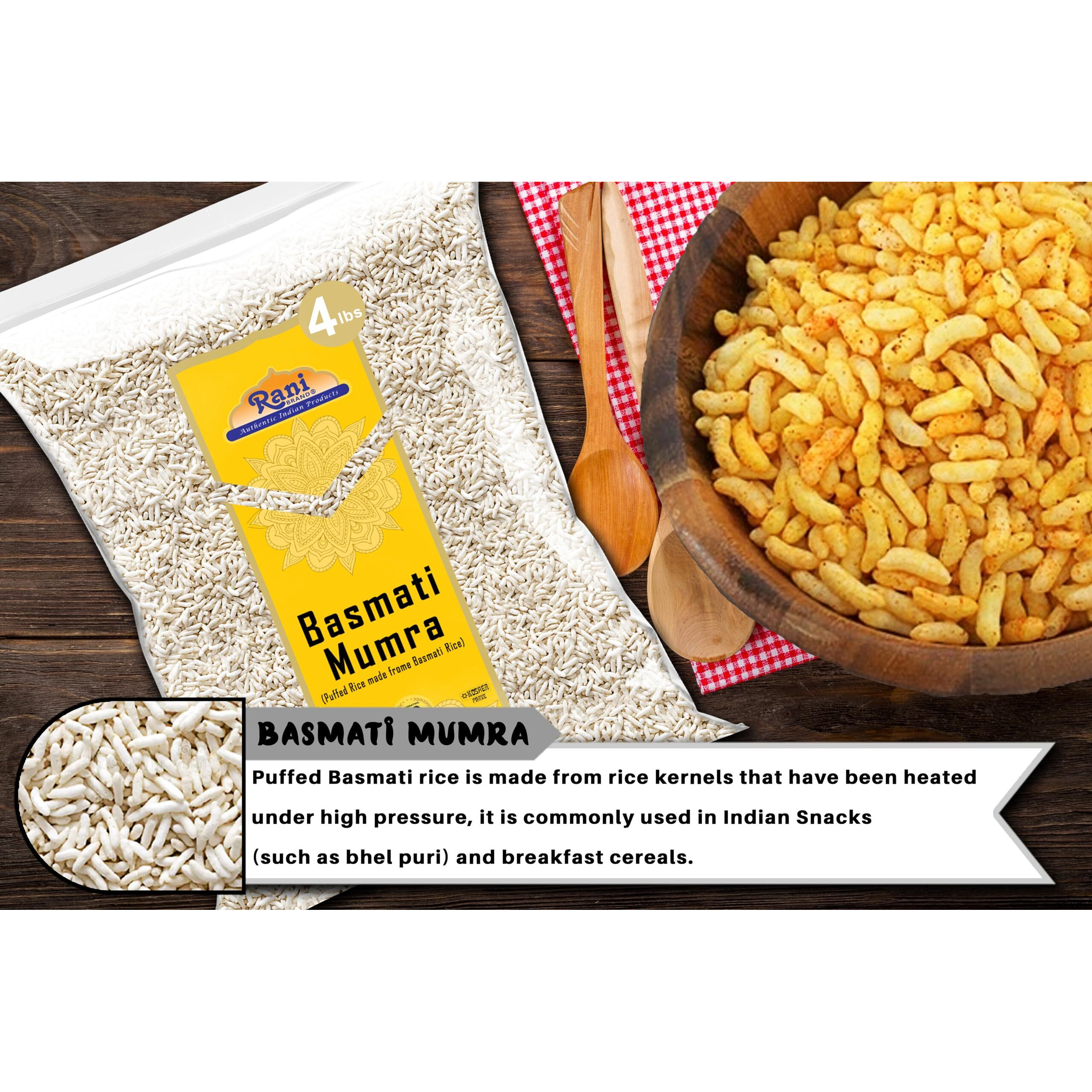 Rani Basmati Mumra (Puffed Rice) 64oz (4lbs) 1.81kg Bulk ~ All Natural, No Color, Gluten Friendly, Vegan, NON-GMO, No Salt or fillers, Indian Origin