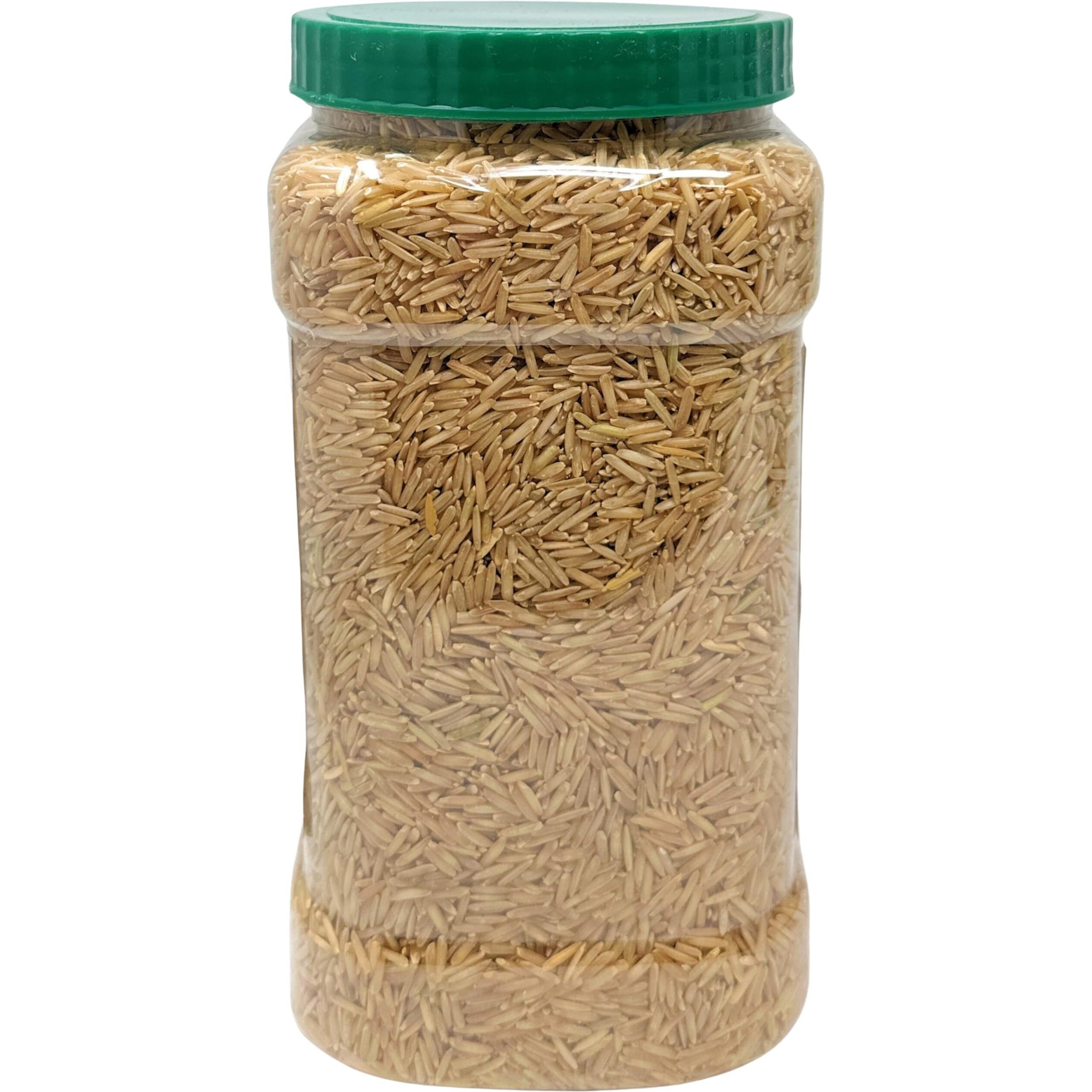 Rani Organic Brown Basmati Rice Extra Long Aged 56oz (3.5lbs) 1.59kg PET Jar ~ All Natural, Gluten Friendly, Vegan, Indian Origin, Kosher, Export Quality, USDA Certified Organic