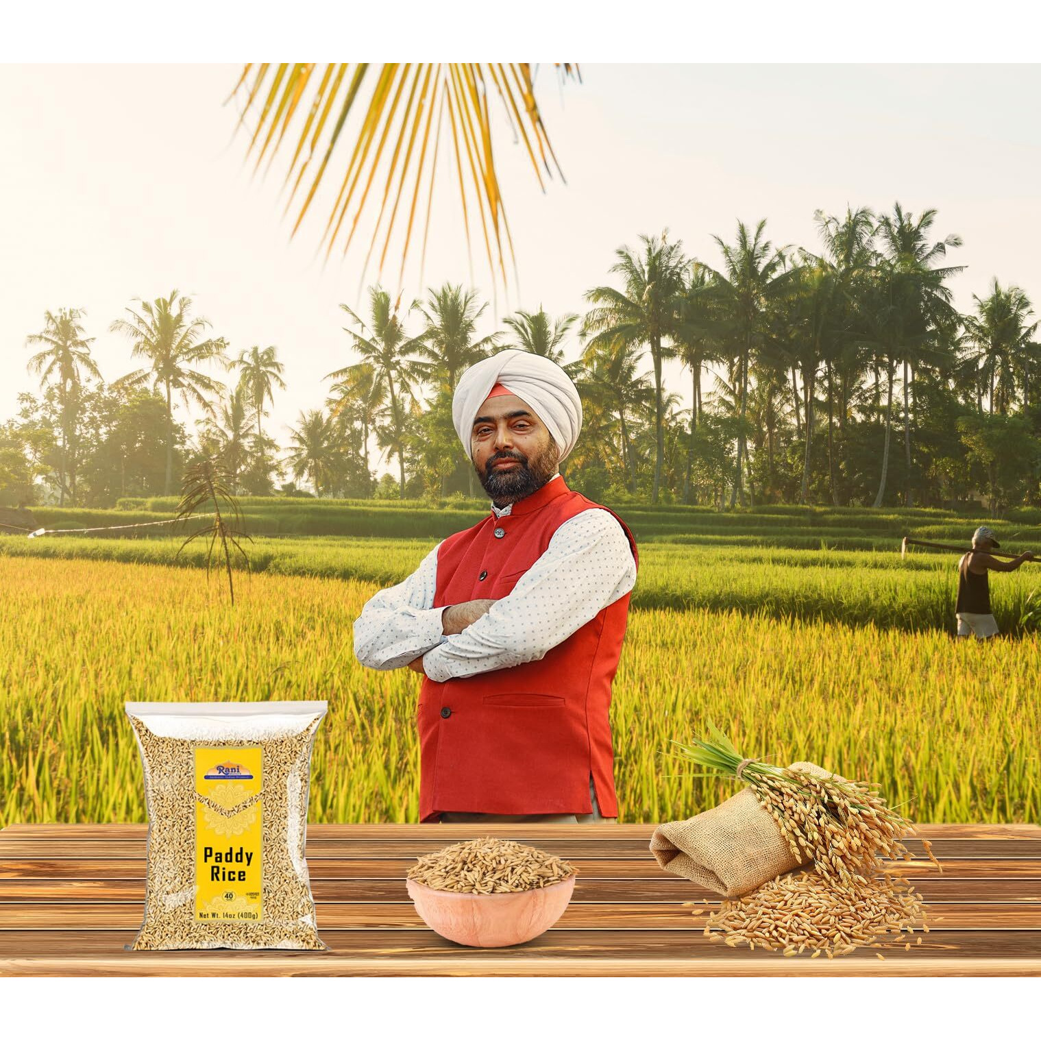 Rani Paddy Rice (Raw Unfinished Rice) 14oz (400g) ~ All Natural, Vegan, Gluten Friendly, NON-GMO, Indian Origin
