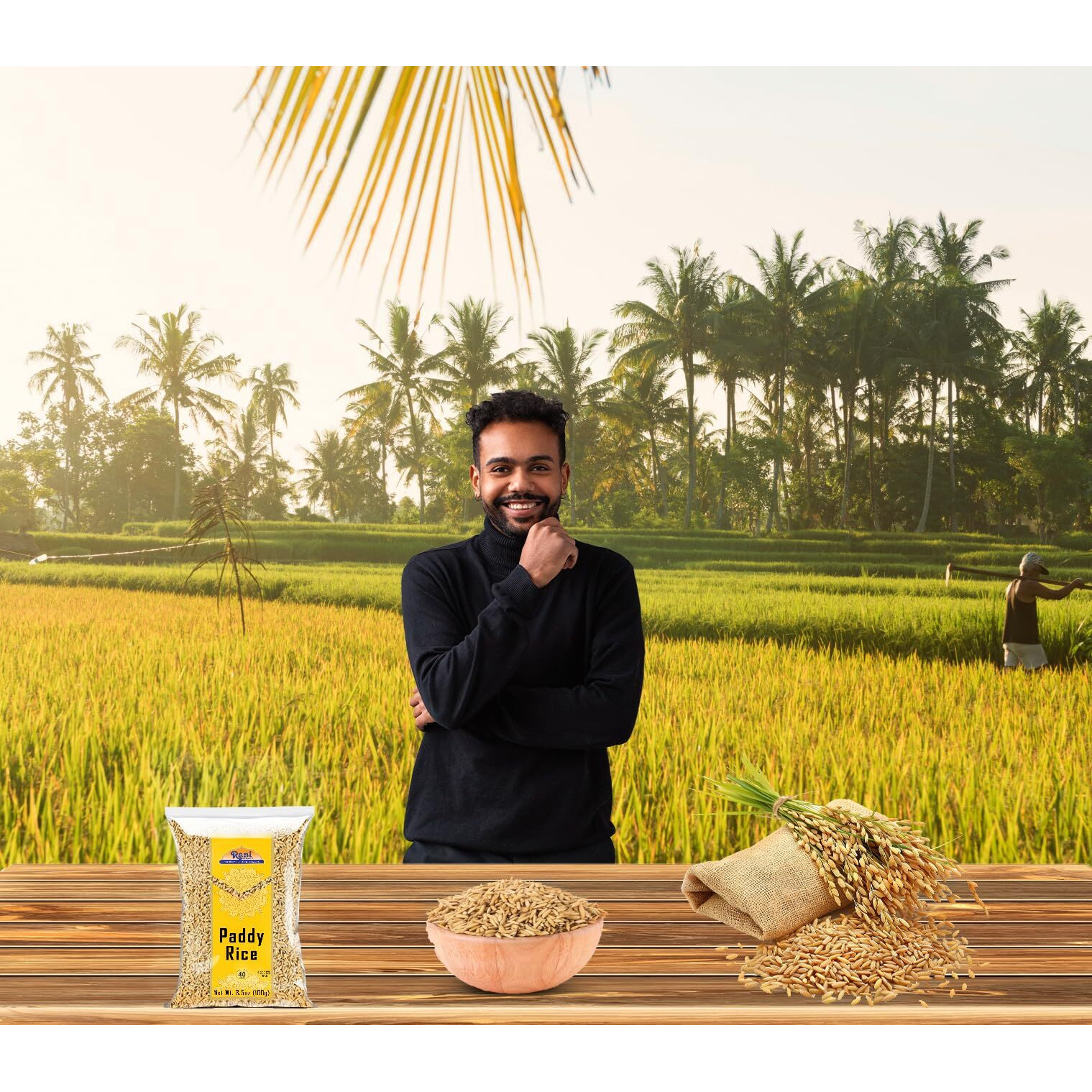 Rani Paddy Rice (Raw Unfinished Rice) 3.5oz (100g) ~ All Natural, Vegan, Gluten Friendly, NON-GMO, Indian Origin