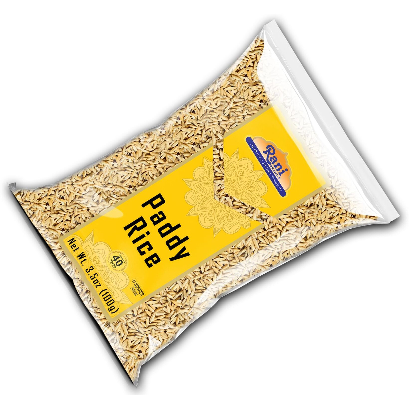 Rani Paddy Rice (Raw Unfinished Rice) 3.5oz (100g) ~ All Natural, Vegan, Gluten Friendly, NON-GMO, Indian Origin