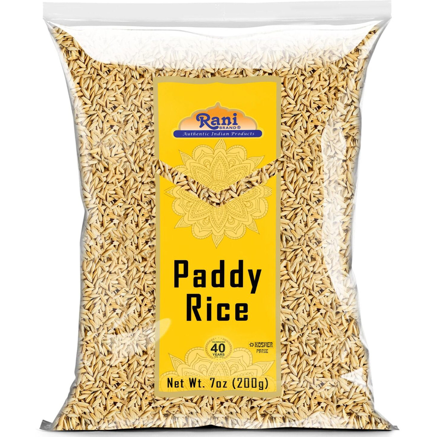 Rani Paddy Rice (Raw Unfinished Rice) 7oz (200g) ~ All Natural, Vegan, Gluten Friendly, NON-GMO, Indian Origin