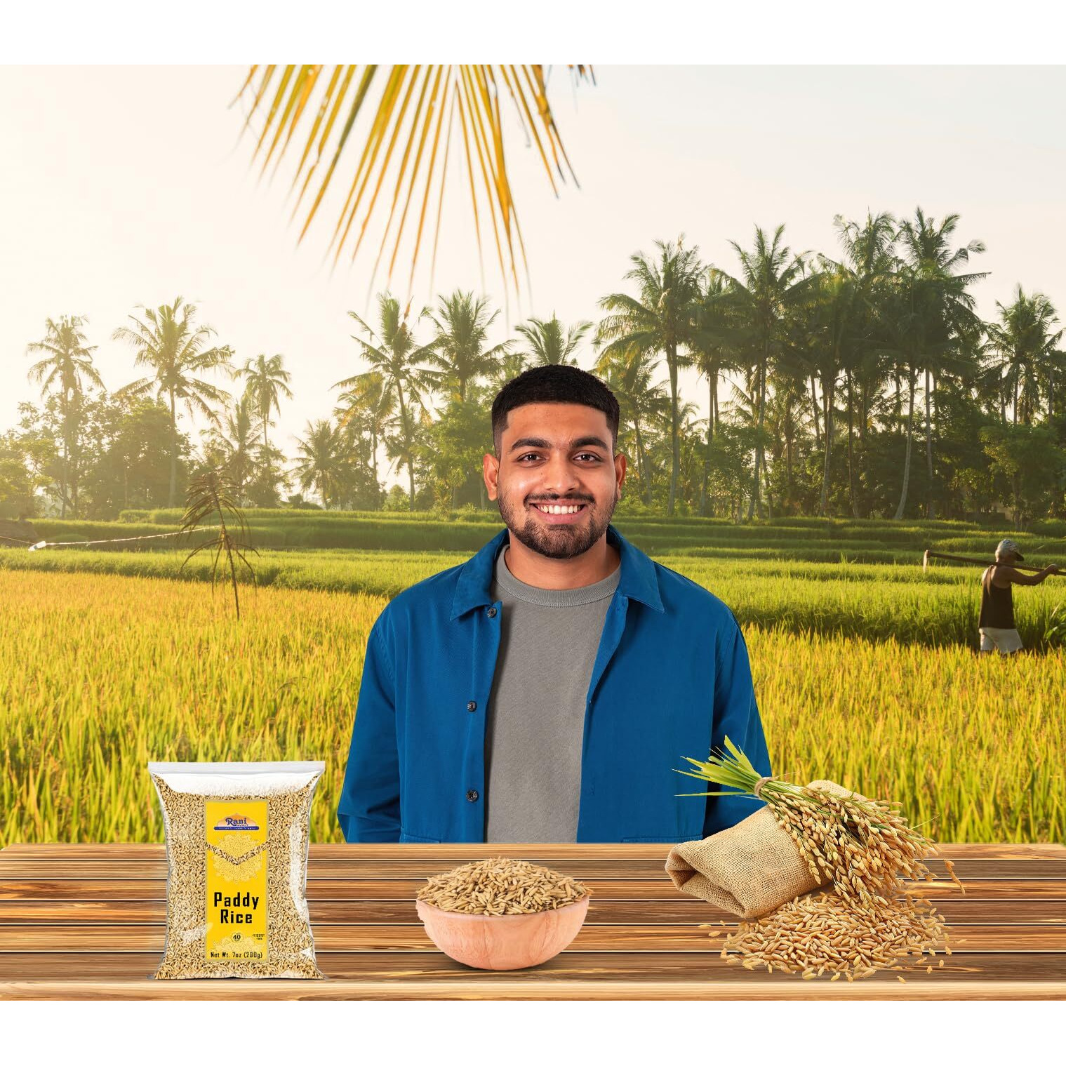 Rani Paddy Rice (Raw Unfinished Rice) 7oz (200g) ~ All Natural, Vegan, Gluten Friendly, NON-GMO, Indian Origin