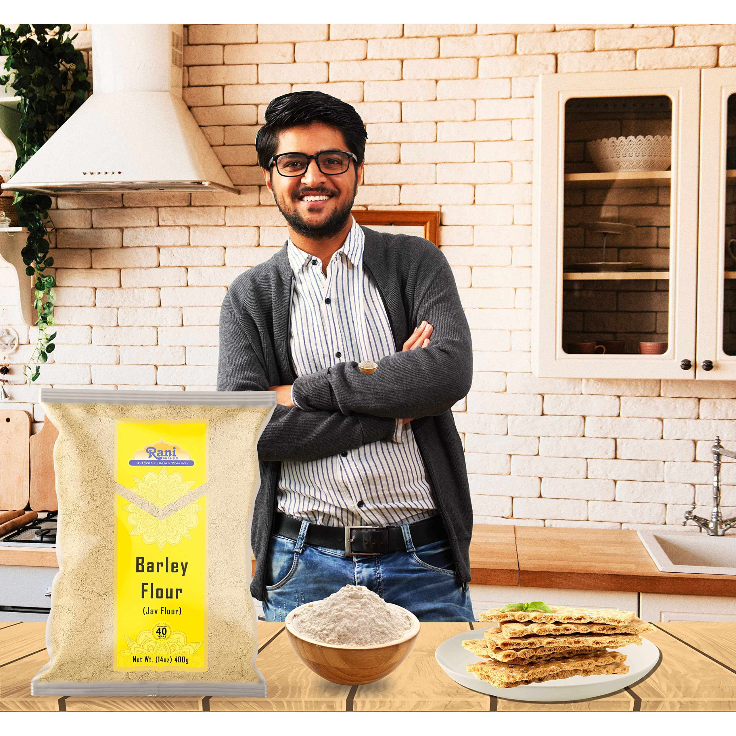 Rani Barley (Jav) Flour 14oz (400g) ~ All Natural, Gluten Friendy, Stone Ground, Vegan, NON-GMO, Kosher, Indian Origin