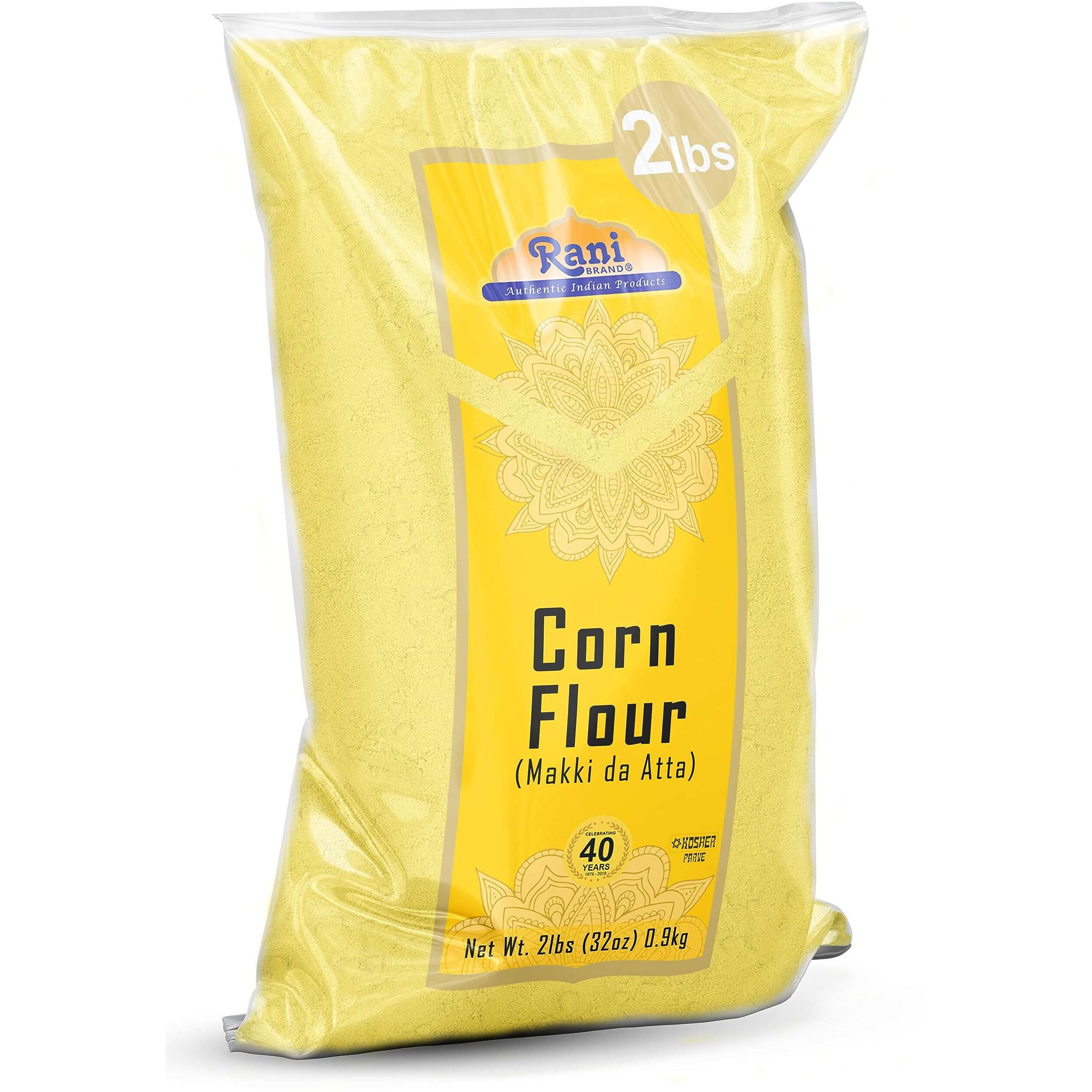 Rani Corn Flour (Makki ka Atta) 32oz (2lbs) 908g ~ All Natural, Vegan, Gluten Friendly, NON-GMO, Kosher, Indian Origin
