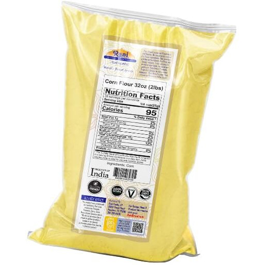 Rani Corn Flour (Makki ka Atta) 32oz (2lbs) 908g ~ All Natural, Vegan, Gluten Friendly, NON-GMO, Kosher, Indian Origin