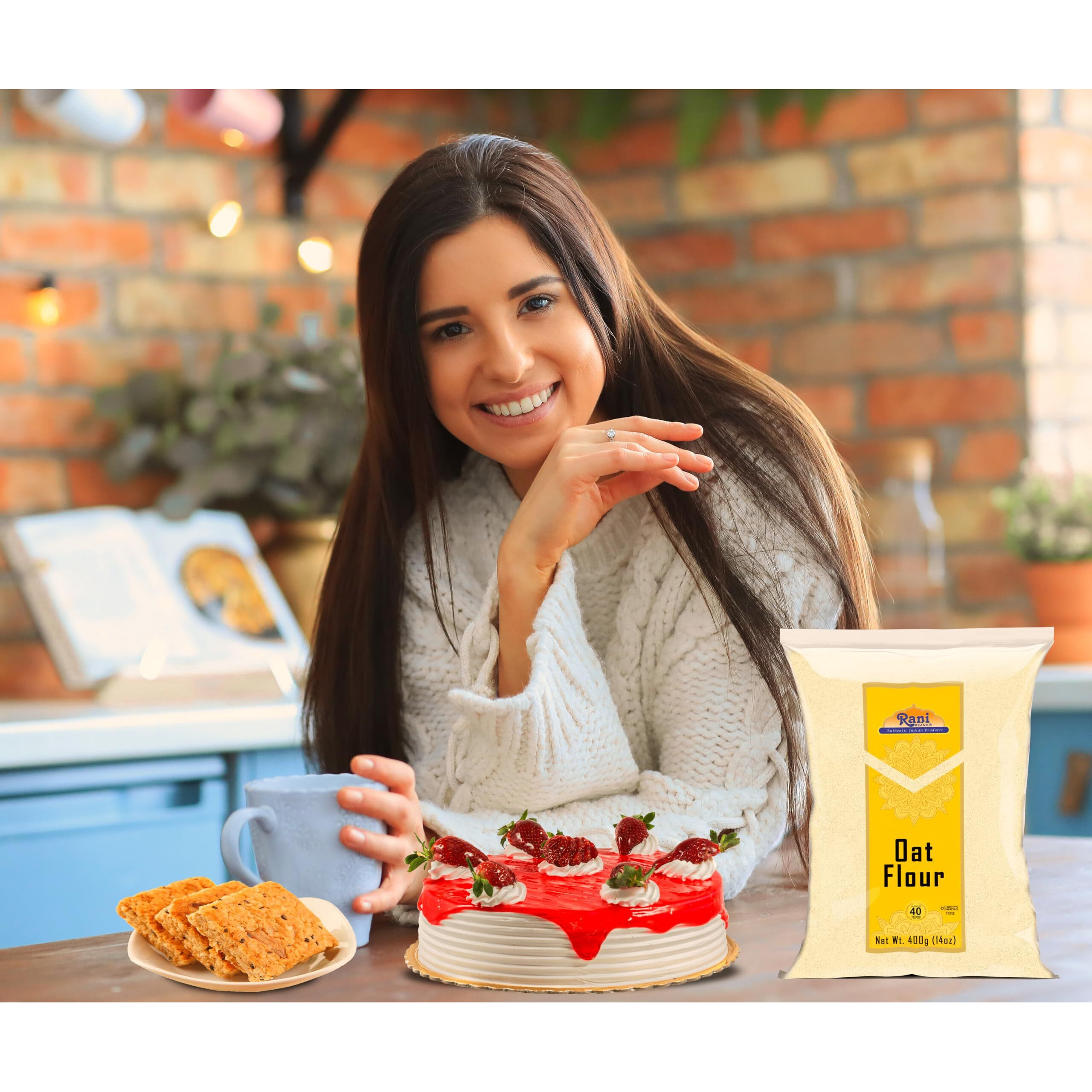 Rani Oat Flour 14oz (400g) ~ All Natural, Gluten Friendly, NON-GMO, Kosher, Vegan, Indian Origin
