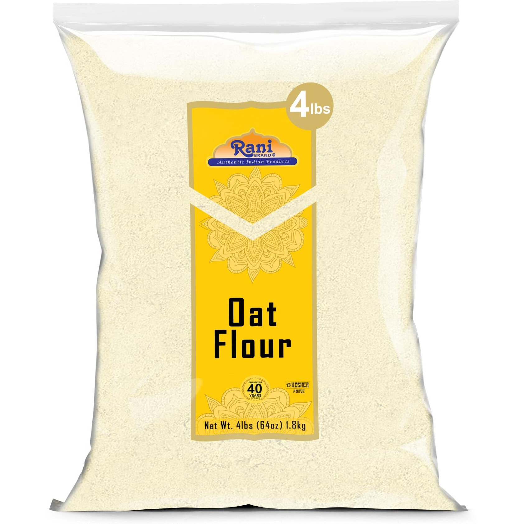 Rani Oat Flour 64oz (4lbs) 1.81kg ~ All Natural, Gluten Friendly, NON-GMO, Kosher, Vegan, Indian Origin