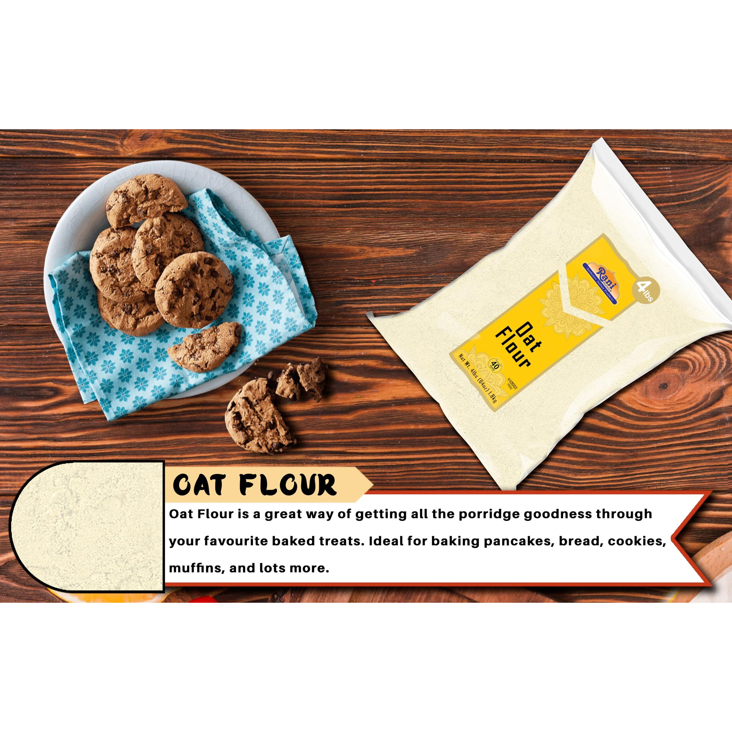 Rani Oat Flour 64oz (4lbs) 1.81kg ~ All Natural, Gluten Friendly, NON-GMO, Kosher, Vegan, Indian Origin